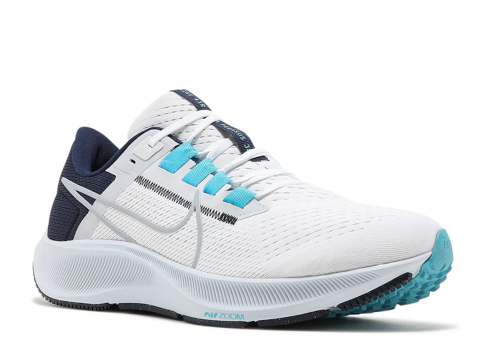 Nike Air Zoom Pegasus 38 White Midnight Navy CW7356-101 Nicesnk