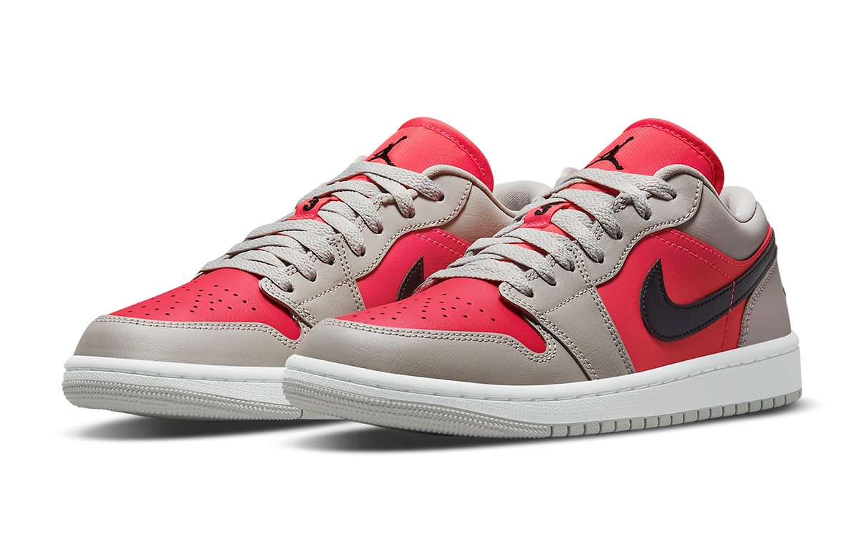 (Women) Air Jordan 1 Low ‘Light Iron Ore Siren Red’ DC0774-060
