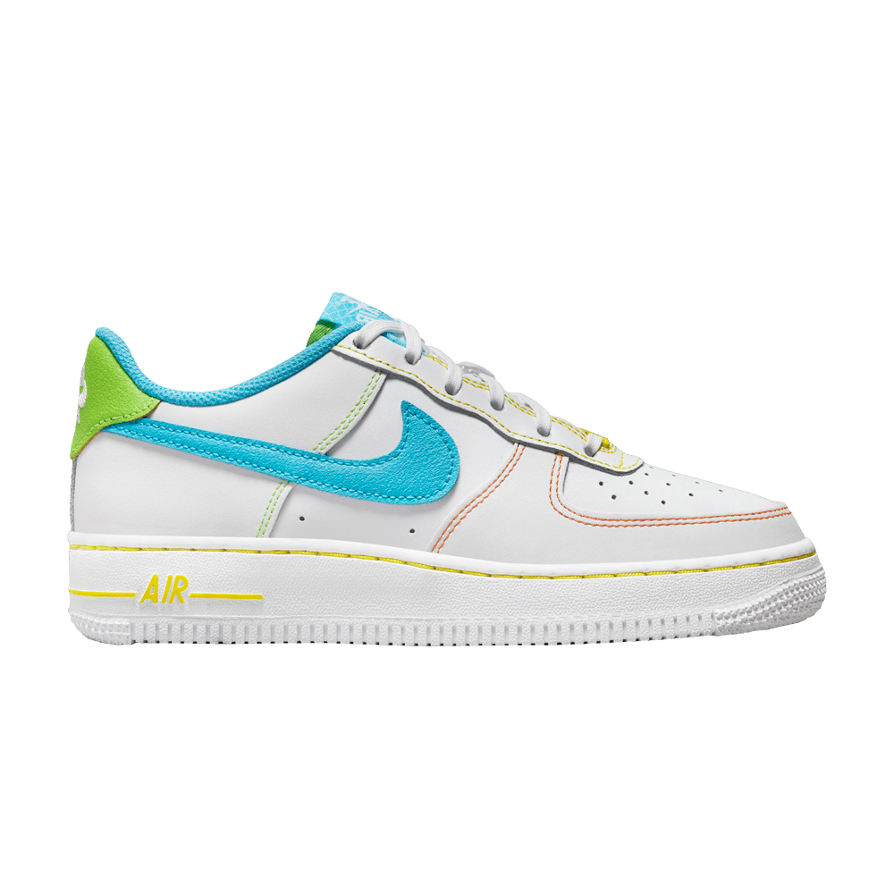 (Grade School) Nike Air Force 1 Low White Multi FJ4614-100 Nicesnk