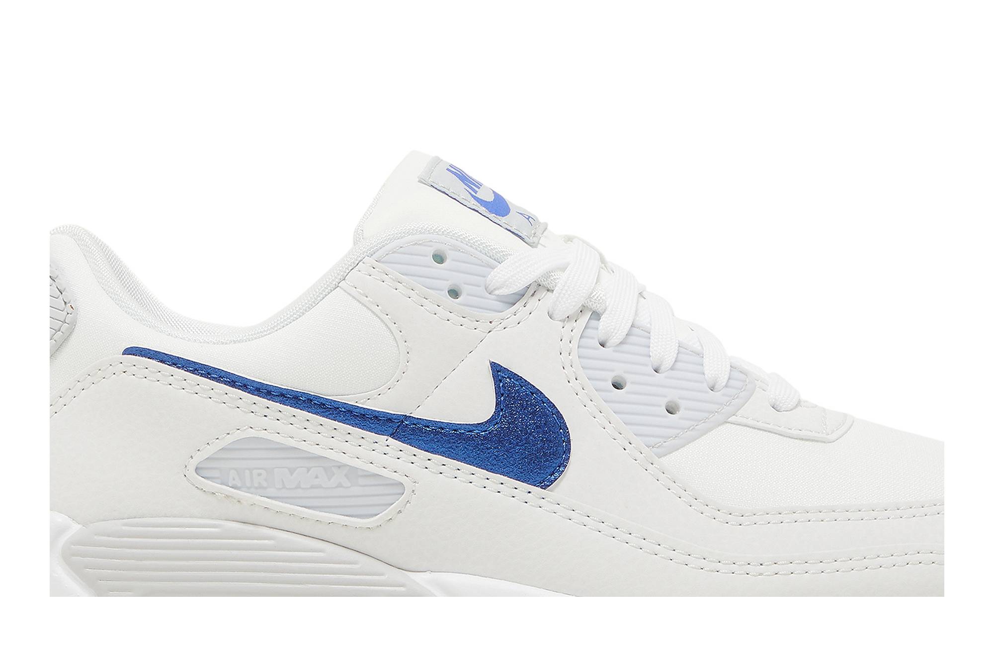 (Women) Nike Air Max 90 ‘White Metallic Blue’ DX0115-100