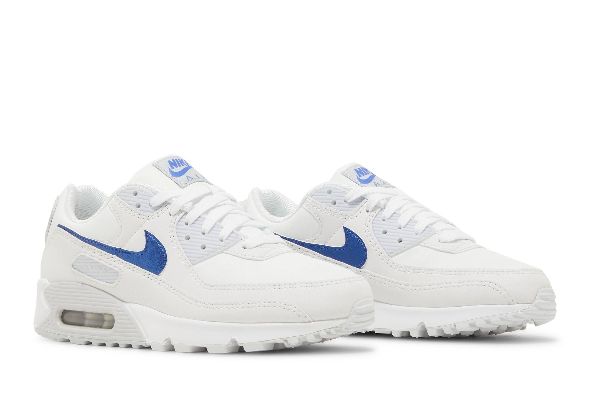 (Women) Nike Air Max 90 ‘White Metallic Blue’ DX0115-100