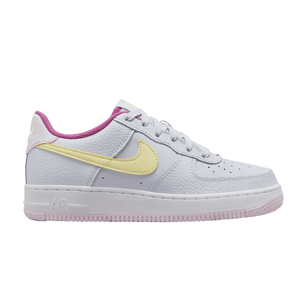 (Grade School) Nike Air Force 1 Grey Citron Fuchsia DV7762-001 Nicesnk