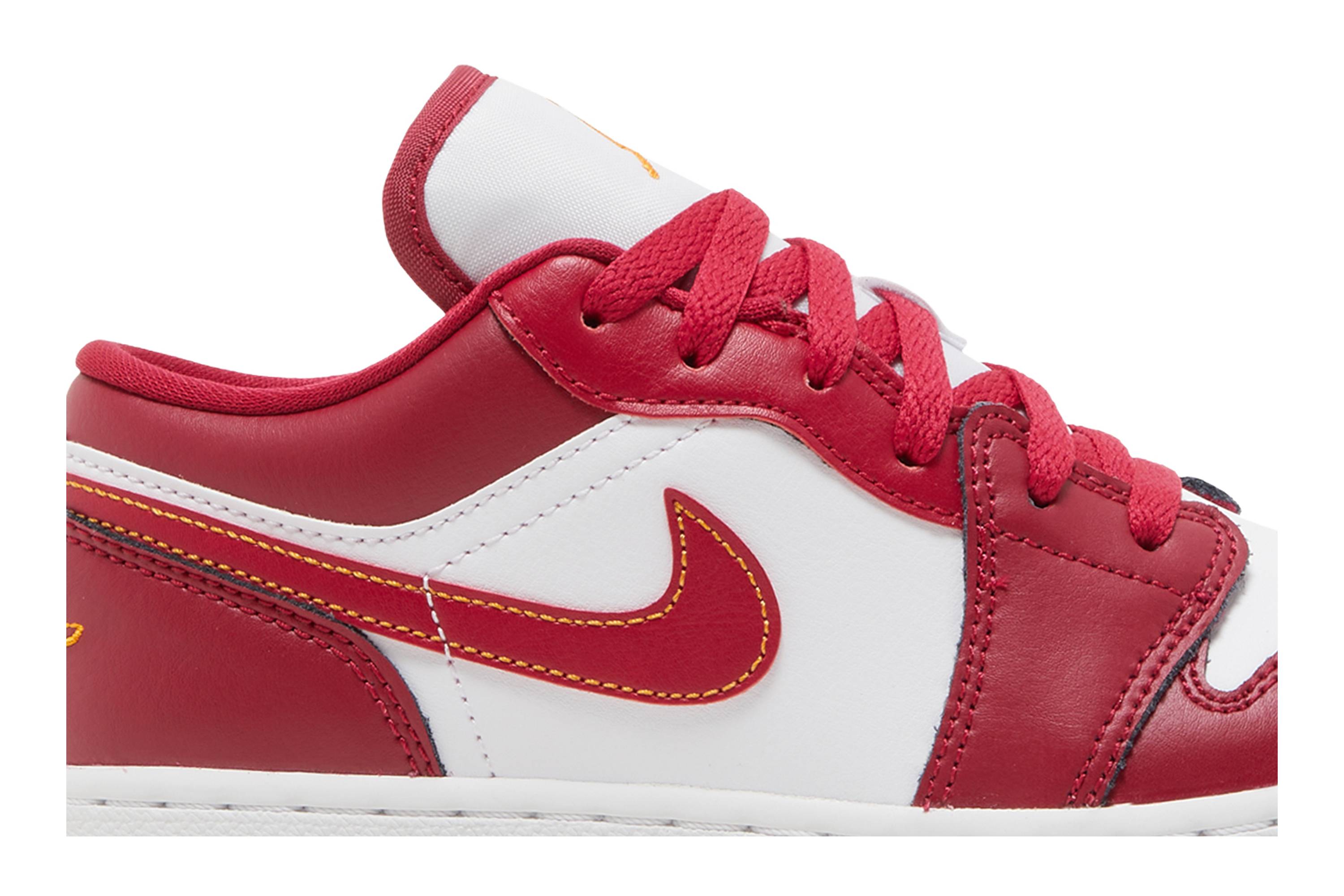 (Grade School) Air Jordan 1 Low Cardinal Red 553560-607 Nicesnk