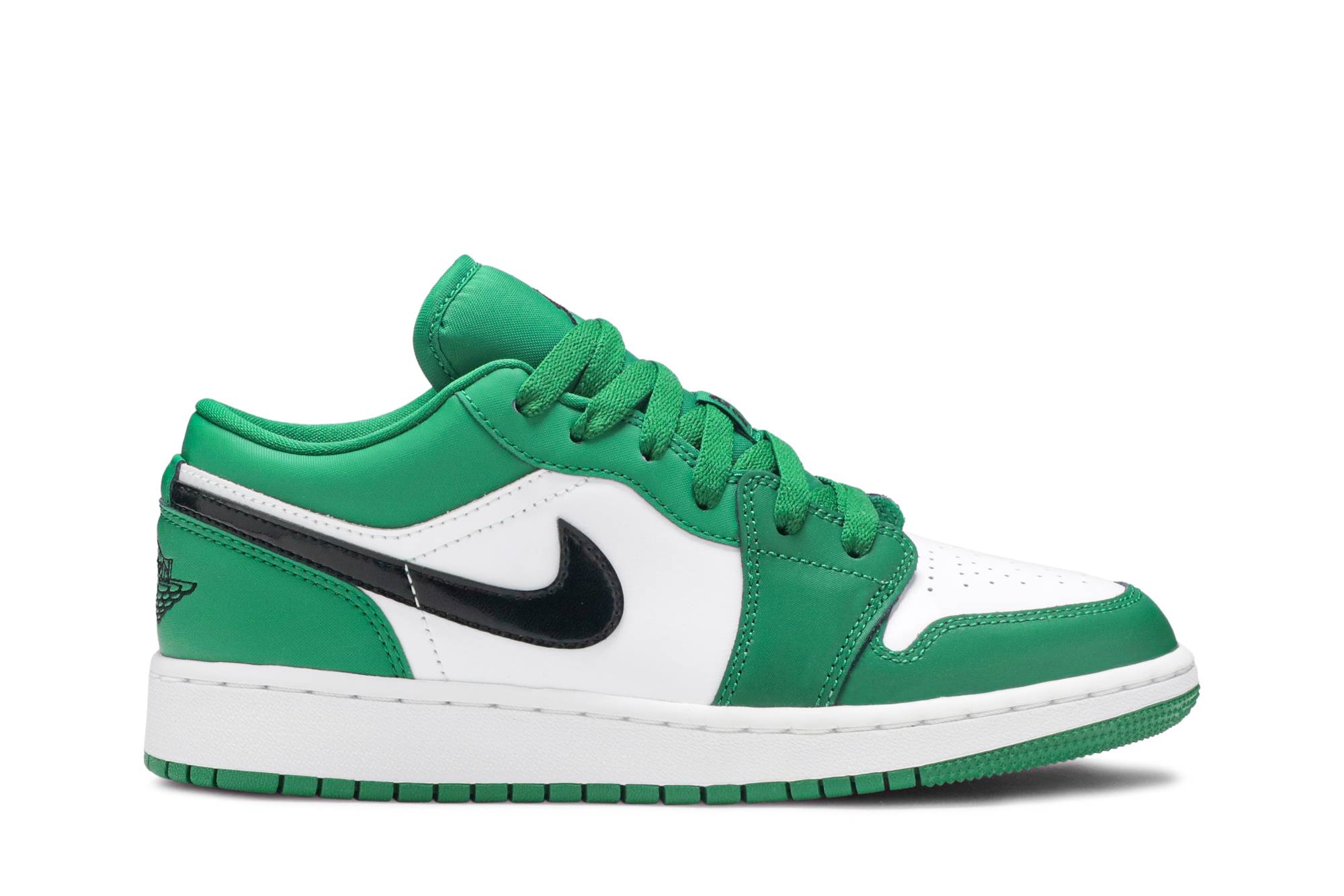 (Grade School) Air Jordan 1 Low ‘Pine Green’ 553560-301