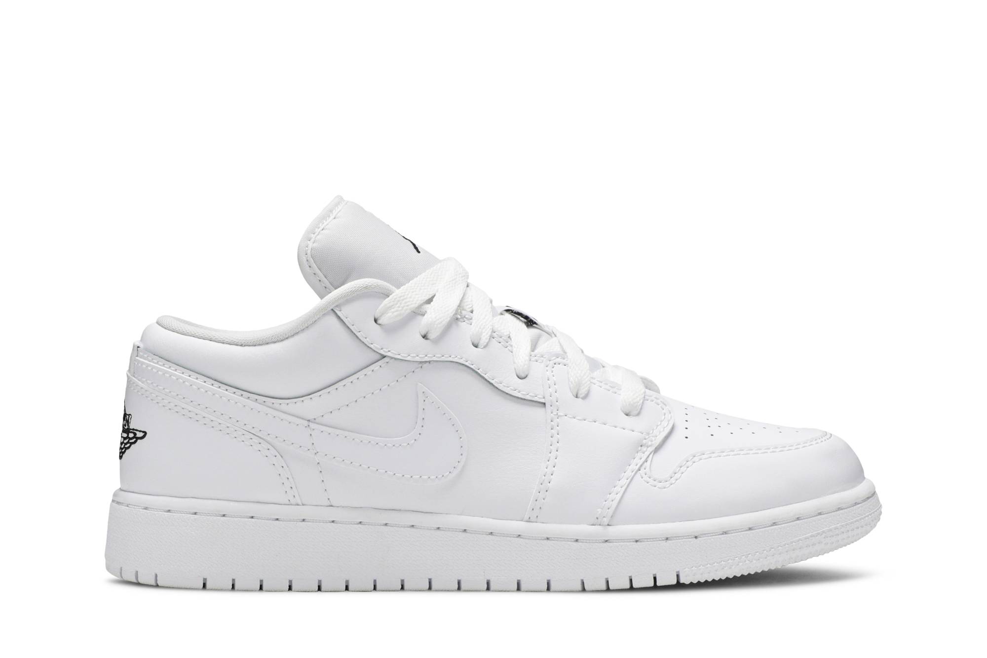 (Grade School) Air Jordan 1 Low White Black 553560-101 Nicesnk