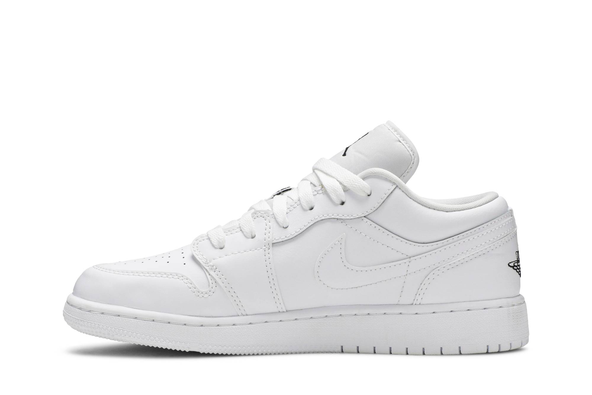 (Grade School) Air Jordan 1 Low White Black 553560-101 Nicesnk