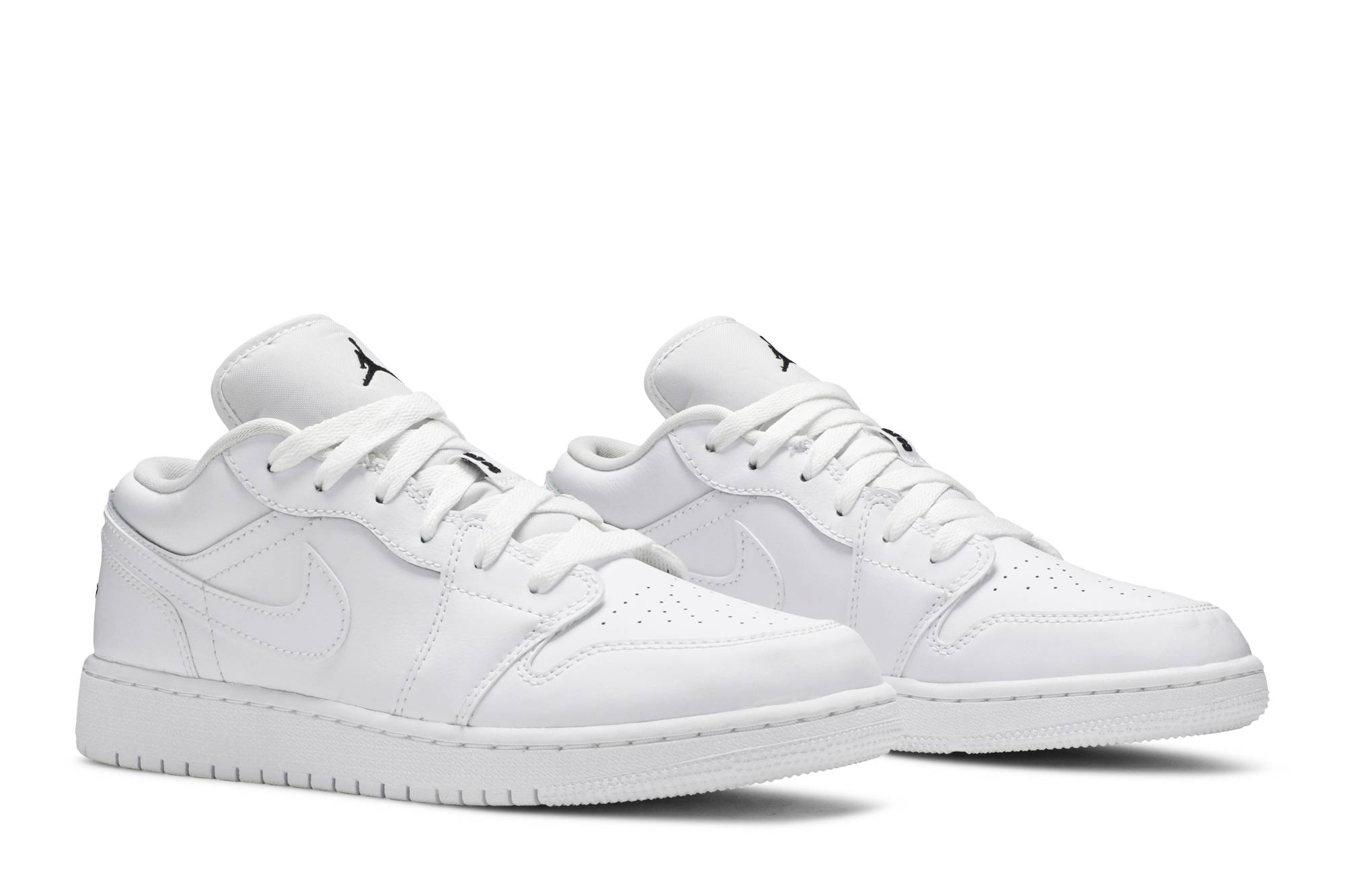(Grade School) Air Jordan 1 Low White Black 553560-101 Nicesnk
