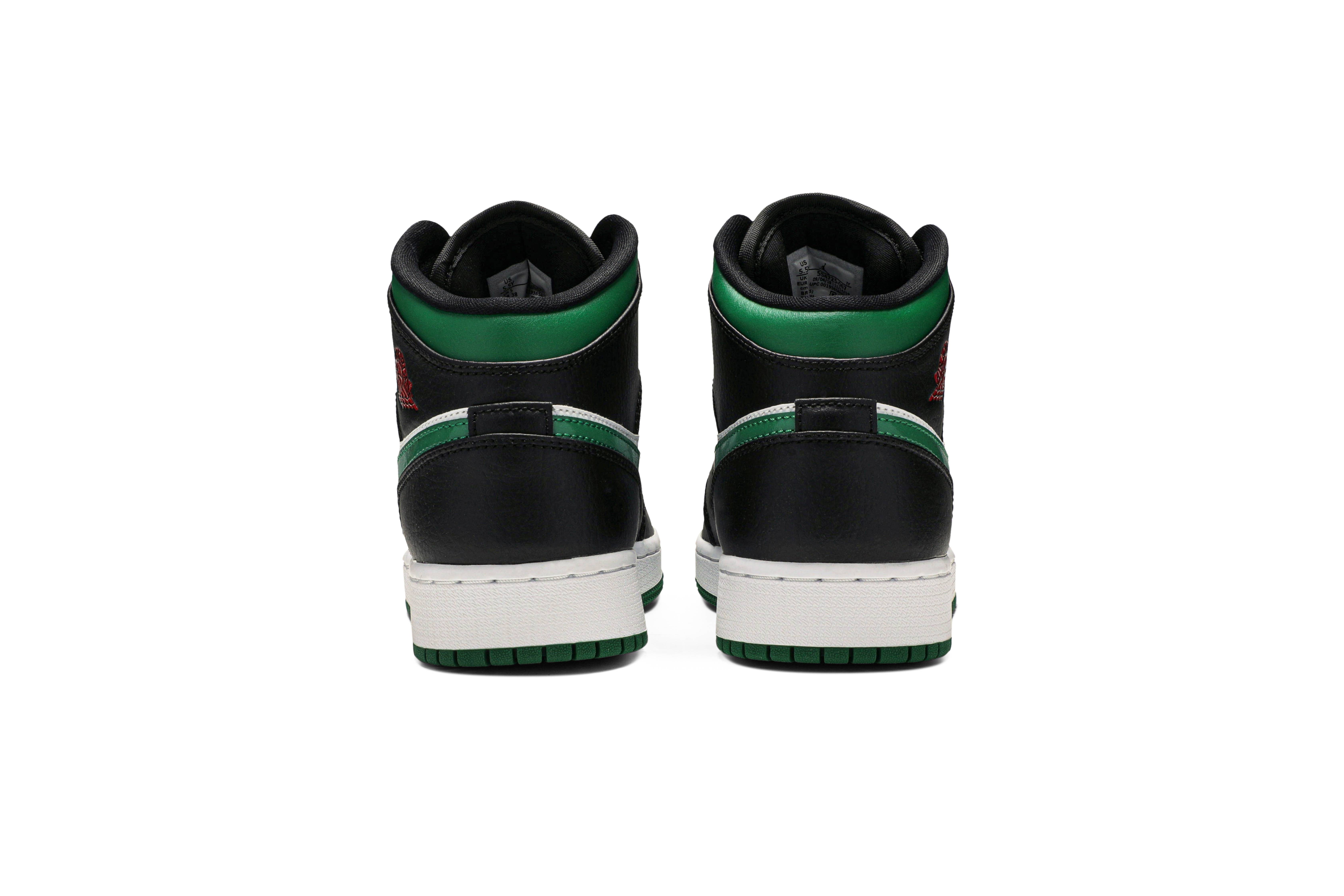 (Grade School) Air Jordan 1 Mid Black Pine Green 554725-067 Nicesnk