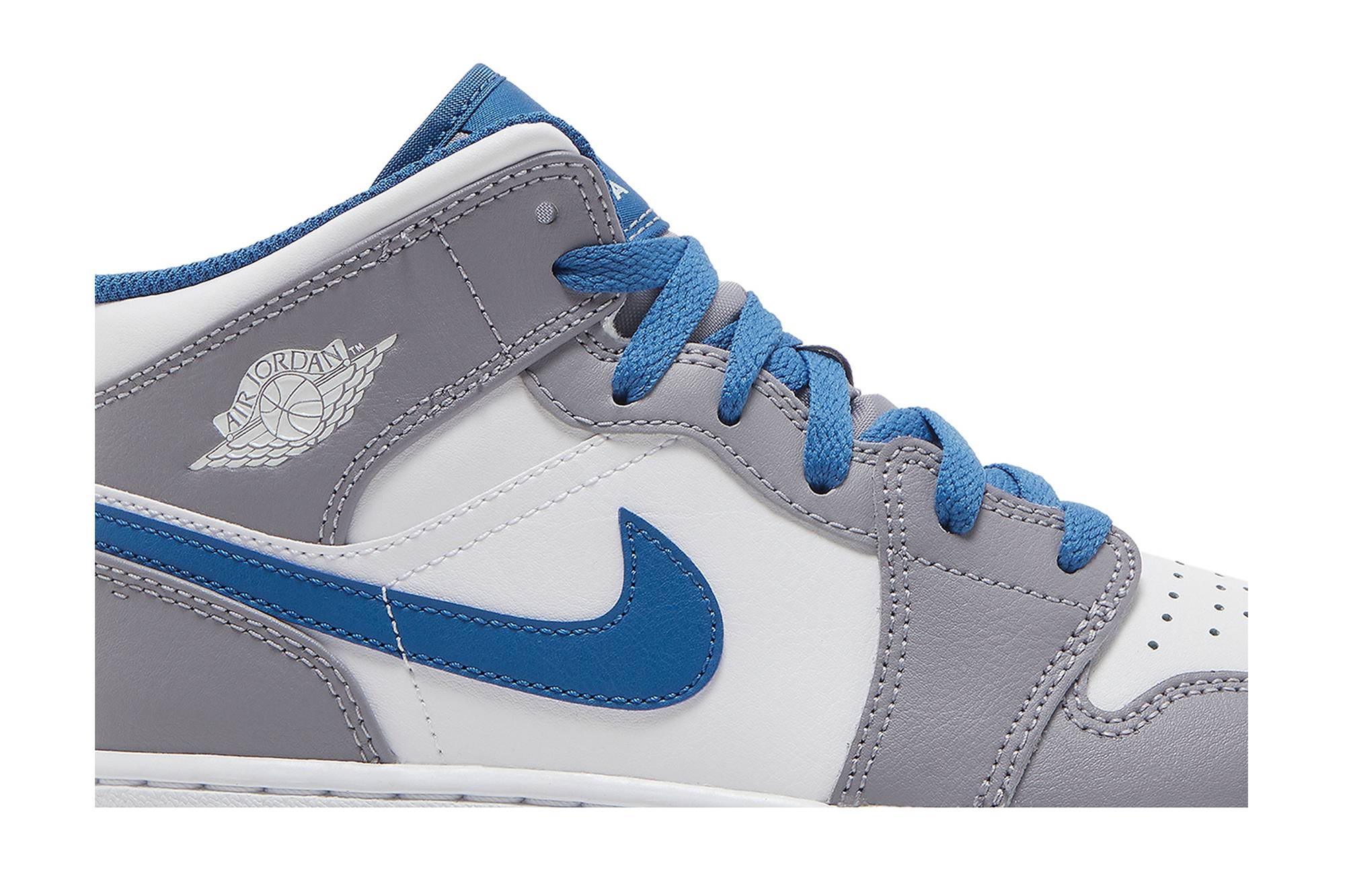 (Grade School) Air Jordan 1 Mid ‘Cement True Blue’ DQ8423-014
