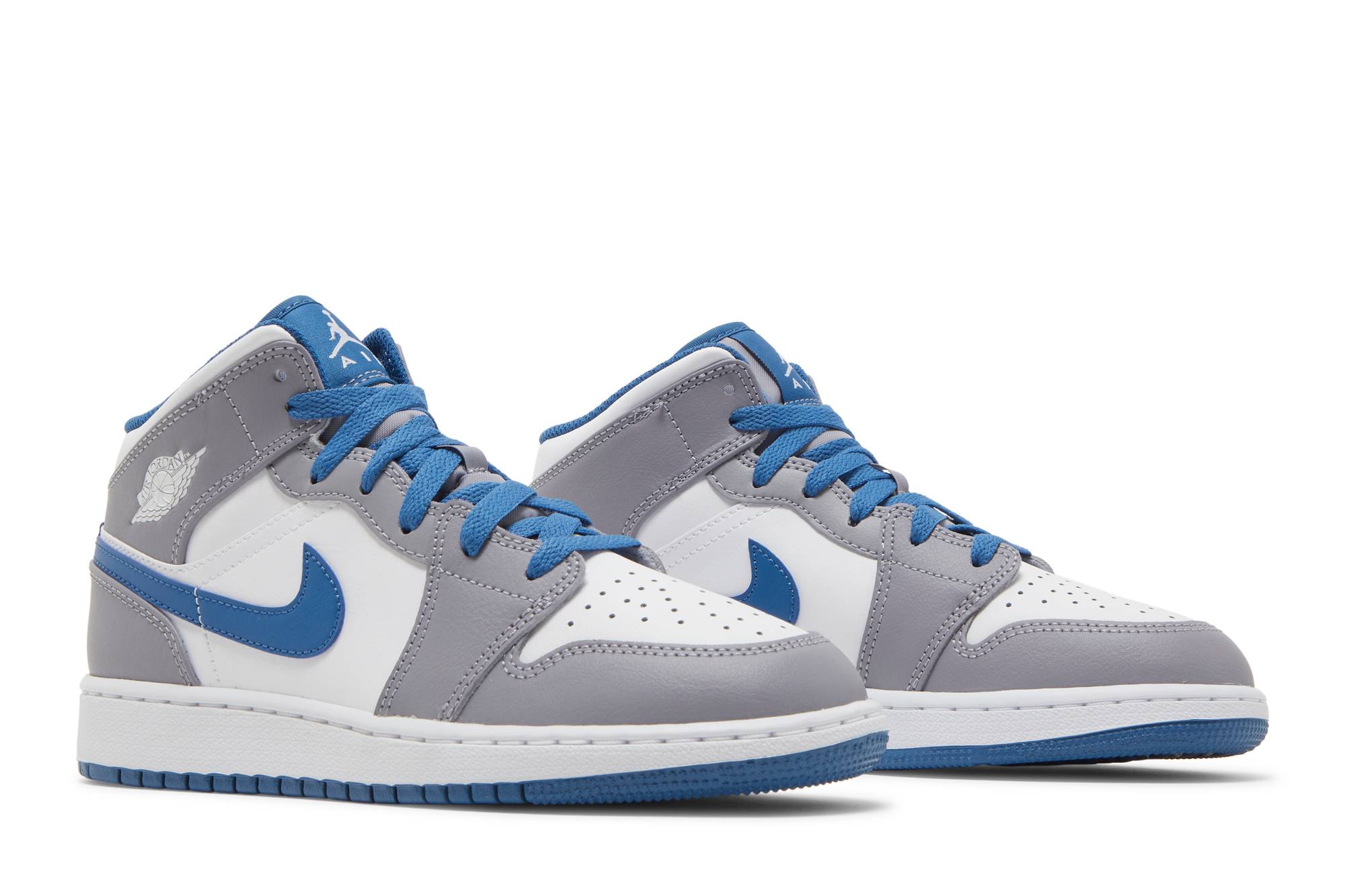 (Grade School) Air Jordan 1 Mid ‘Cement True Blue’ DQ8423-014