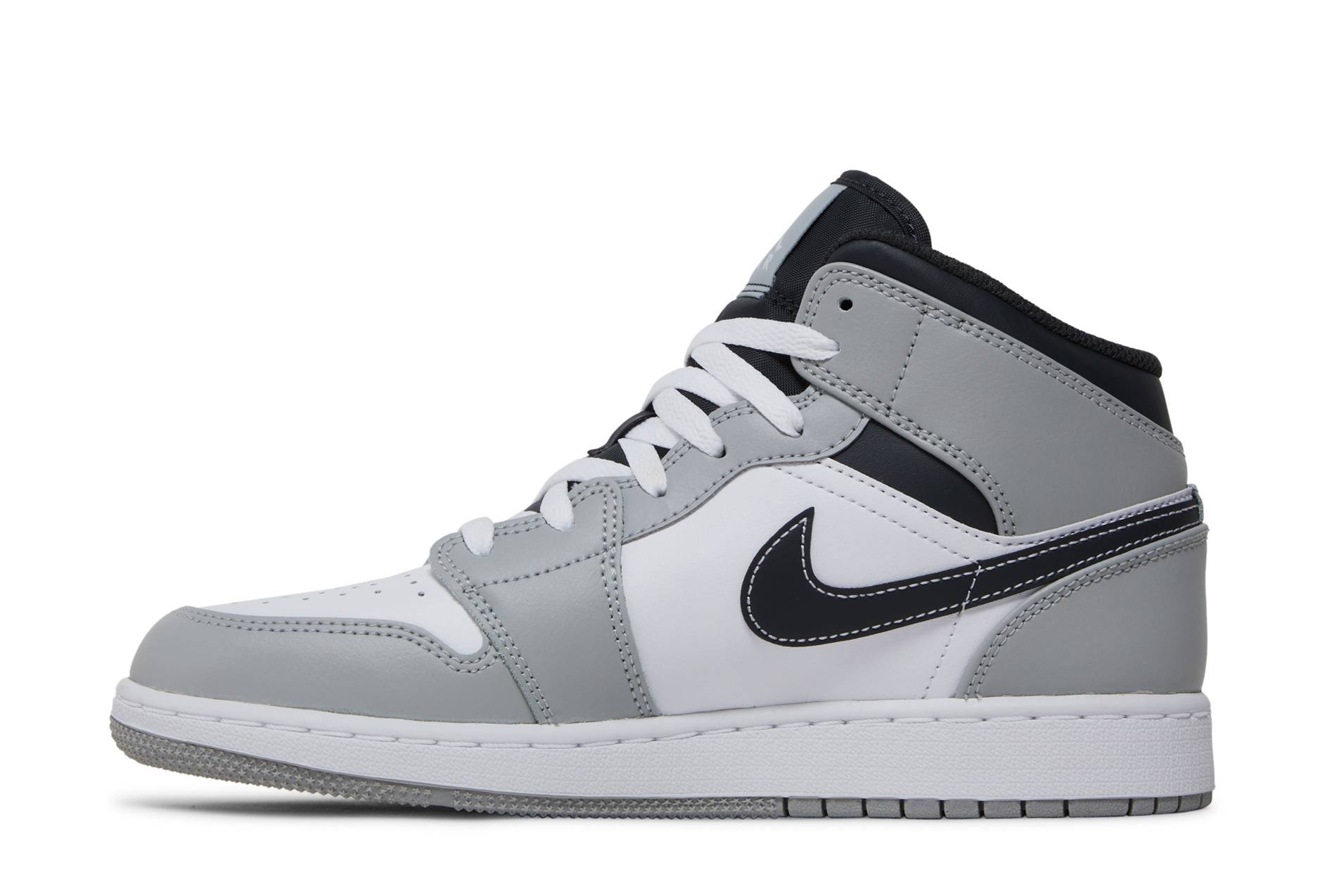 (Grade School) Air Jordan 1 Mid Greyscale 554725-078 Nicesnk