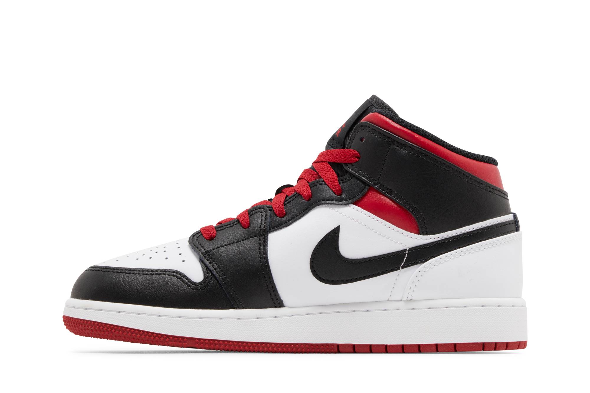 (Grade School) Air Jordan 1 Mid Gym Red Black Toe DQ8423-106 Nicesnk