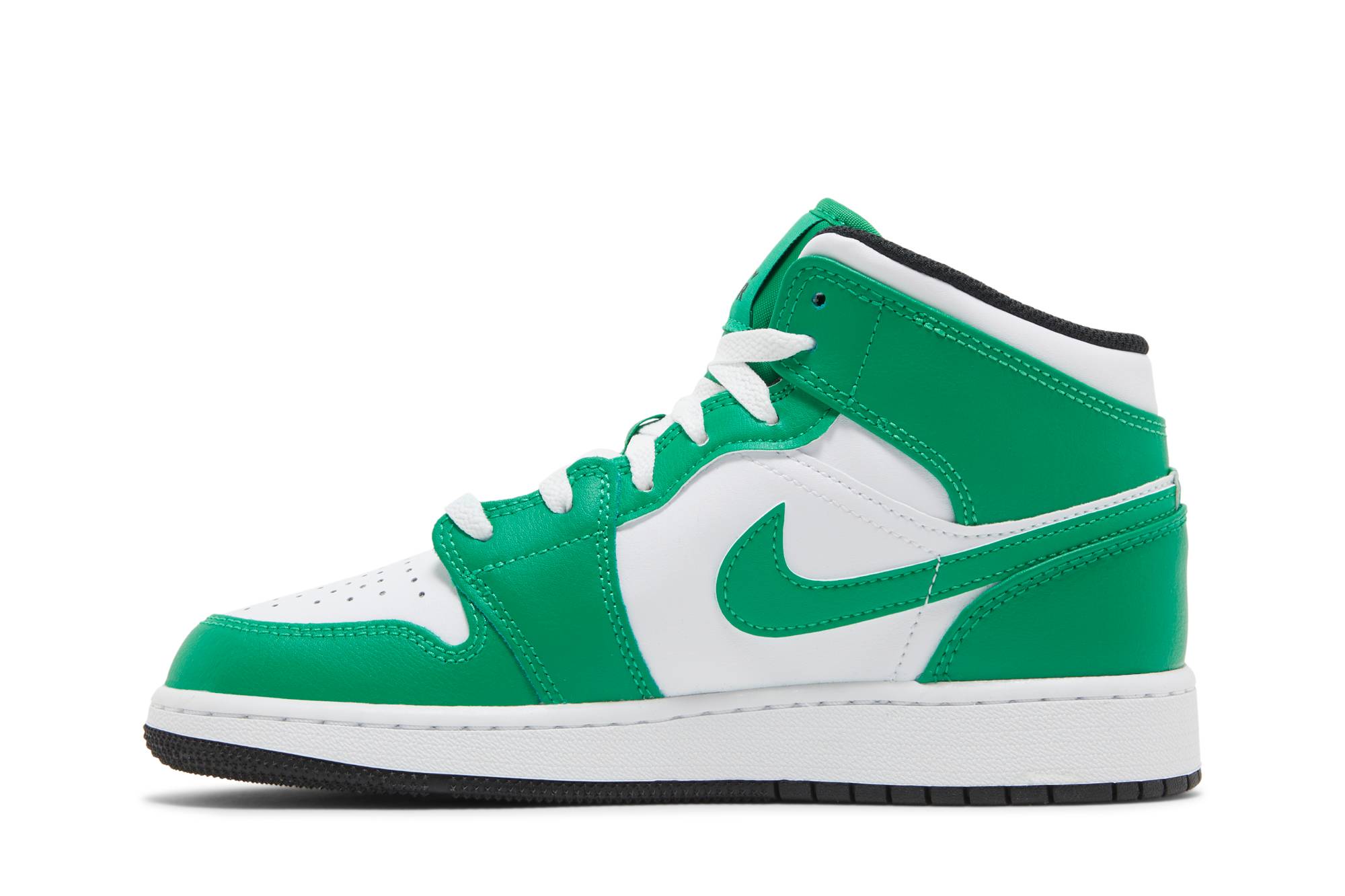 (Grade School) Air Jordan 1 Mid Lucky Green DQ8423-301 Nicesnk