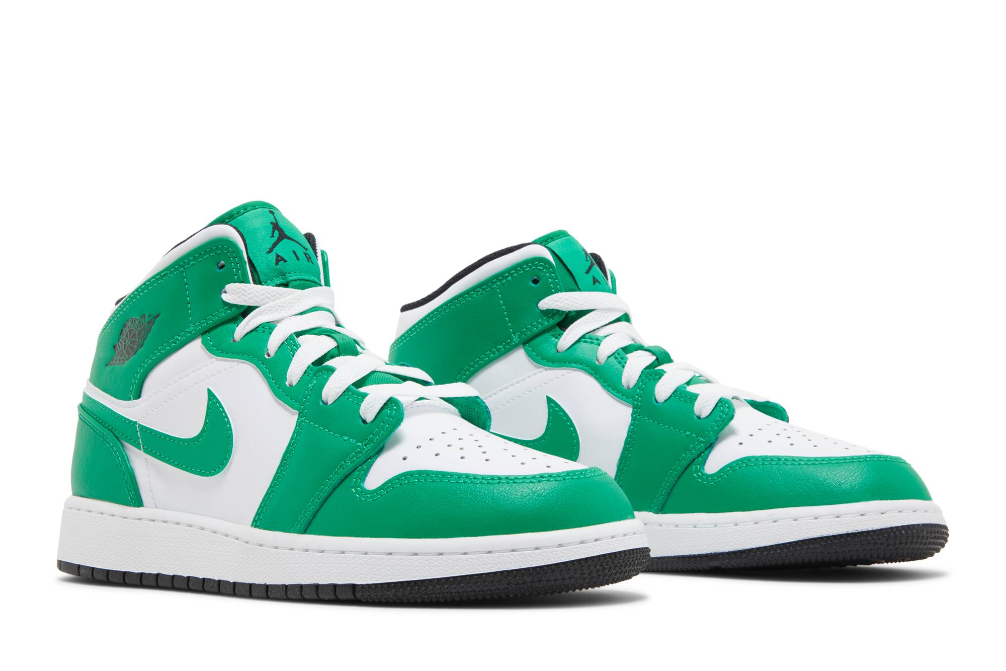 (Grade School) Air Jordan 1 Mid Lucky Green DQ8423-301 Nicesnk