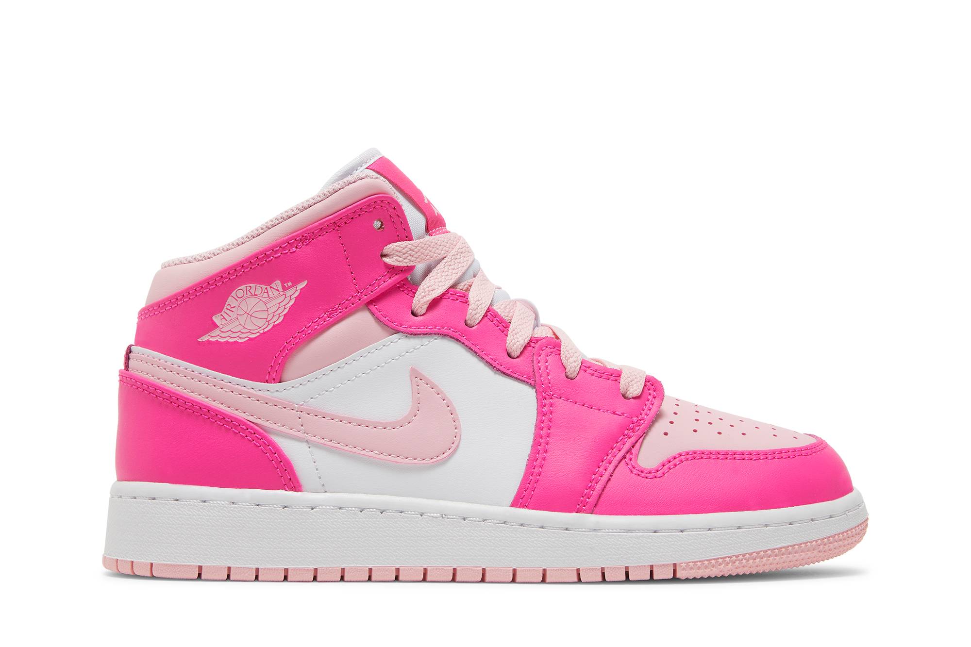 (Grade School) Air Jordan 1 Mid Medium Soft Pink FD8780-116 Nicesnk