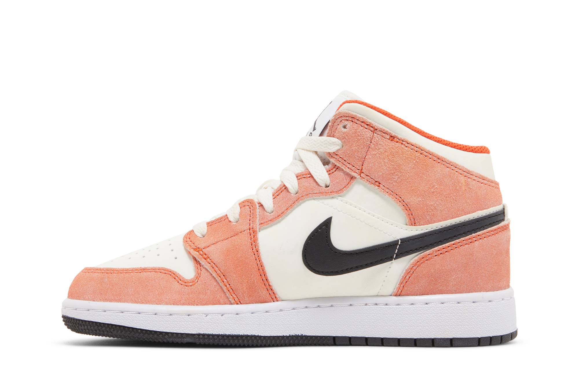 (Grade School) Air Jordan 1 Mid Orange Suede DV1336-800 Nicesnk