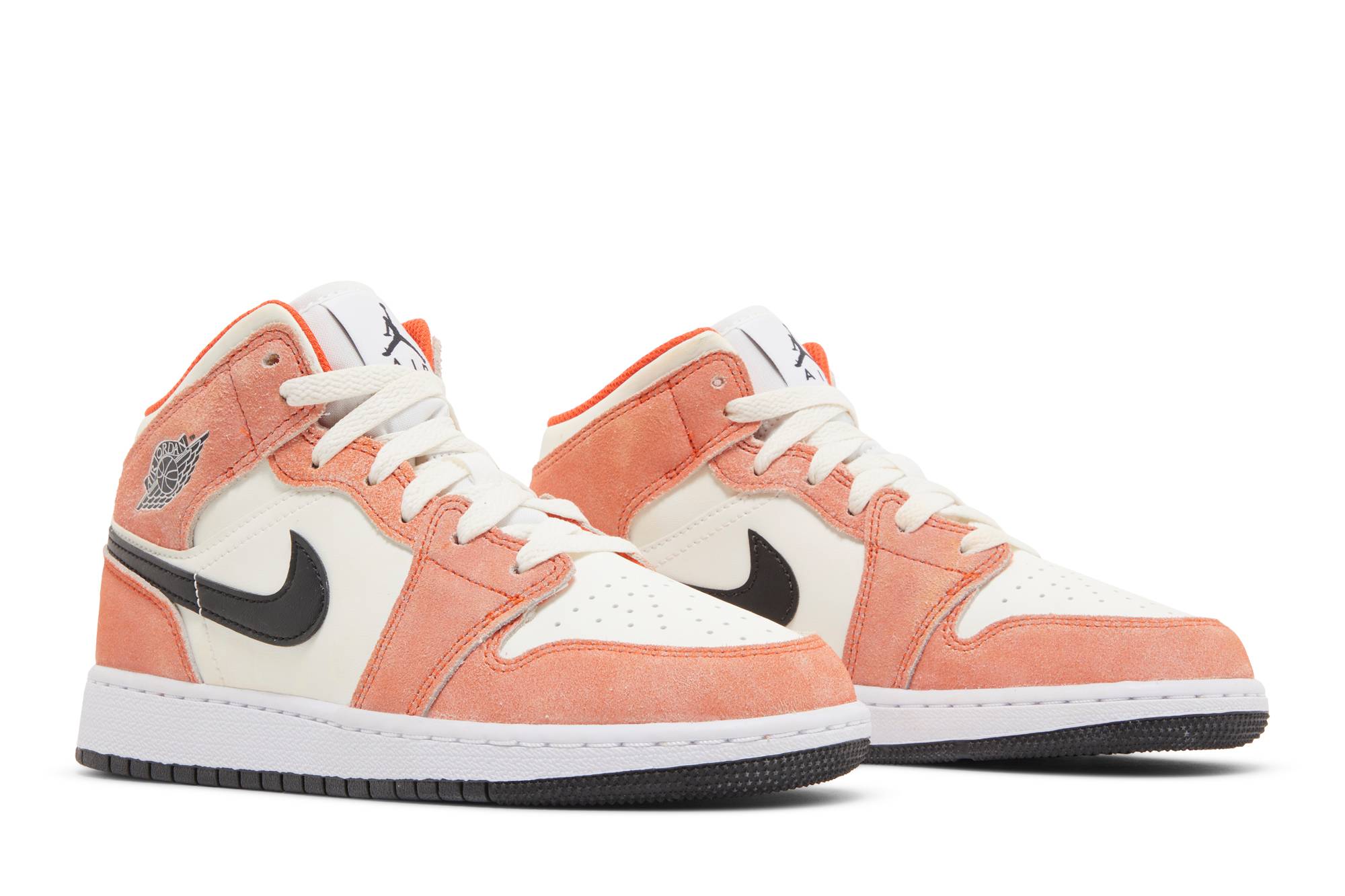(Grade School) Air Jordan 1 Mid Orange Suede DV1336-800 Nicesnk