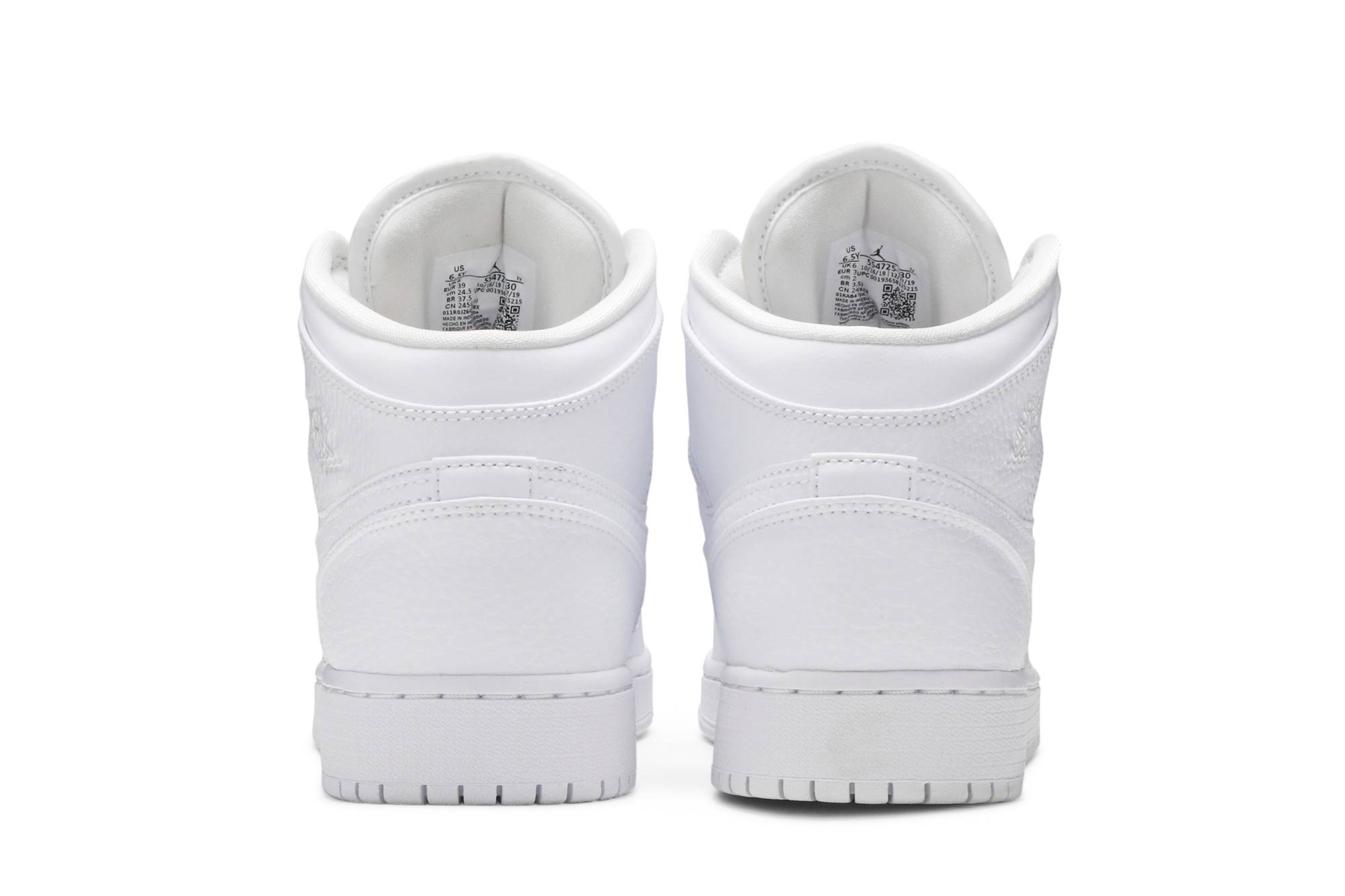 (Grade School) Air Jordan 1 Mid ‘Triple White’ 554725-130