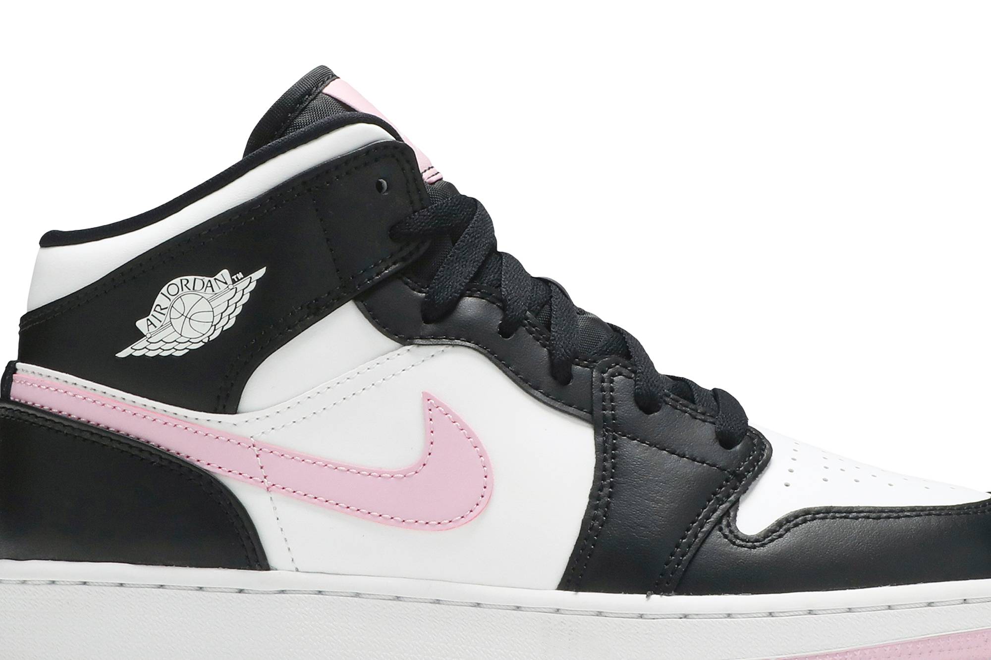 (Grade School) Air Jordan 1 Mid White Light Arctic Pink 555112-103 Nicesnk
