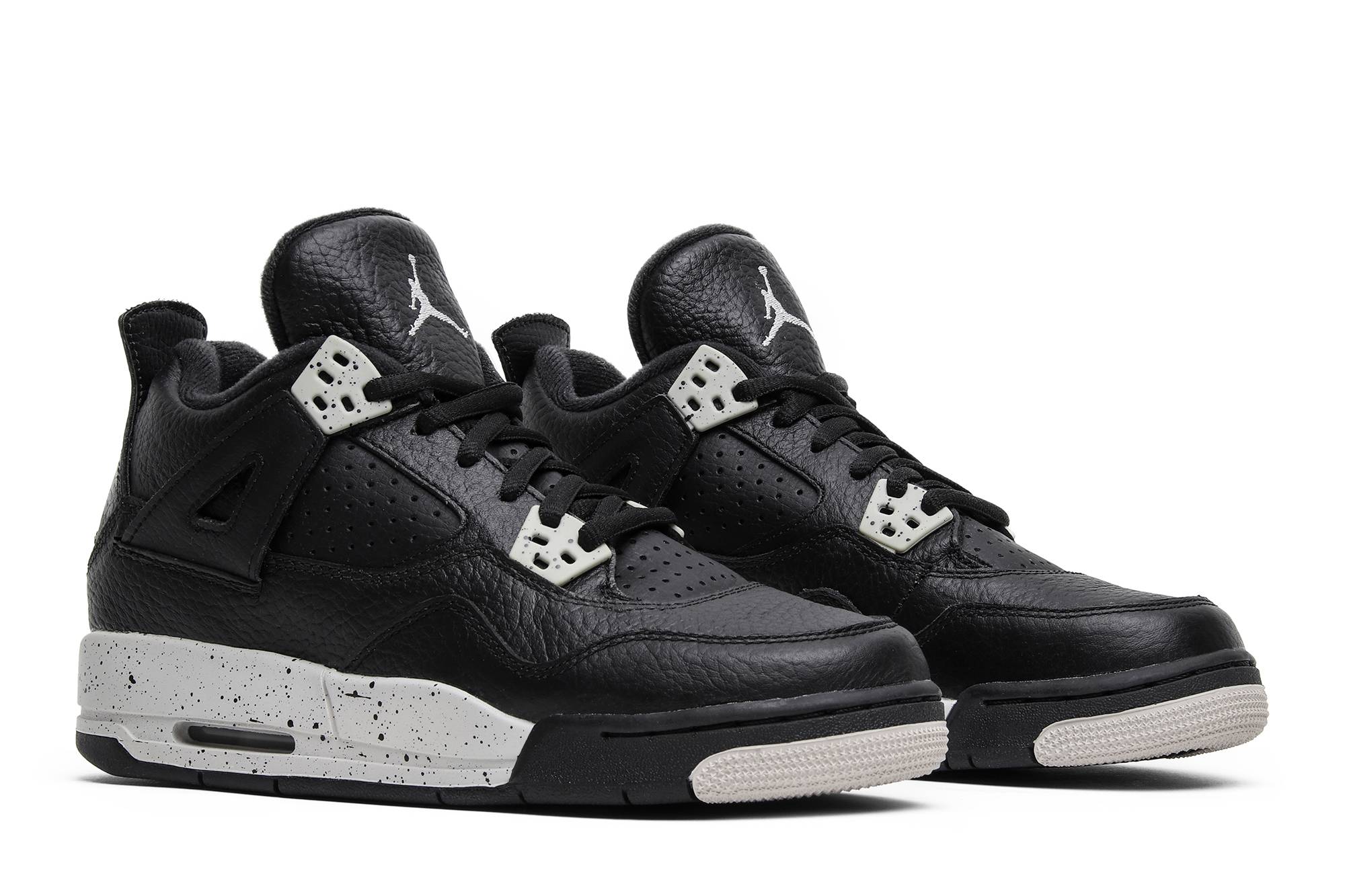 (Grade School) Air Jordan 4 Retro LS 2015 Oreo 408452-003 Nicesnk