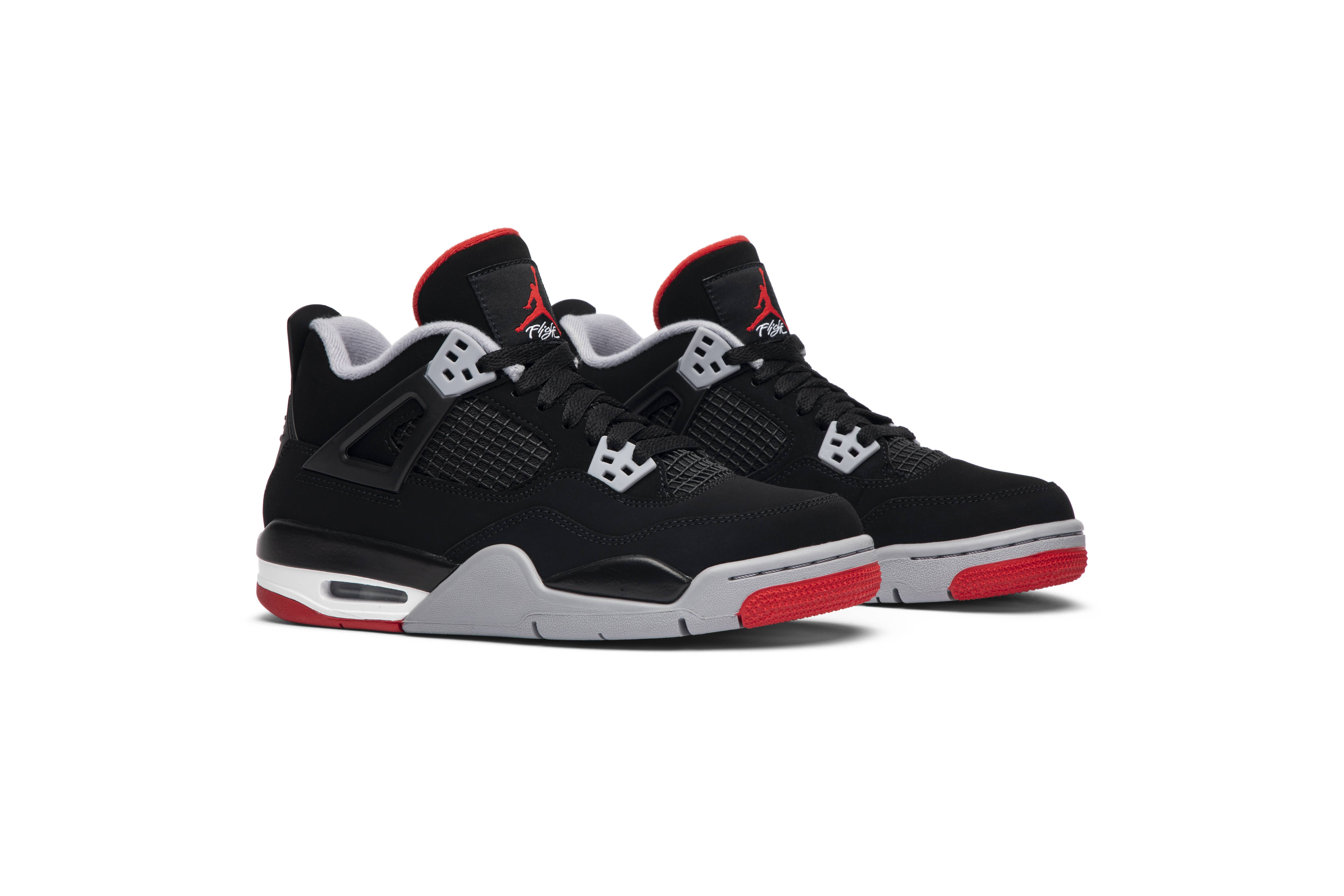 (Grade School) Air Jordan 4 Retro OG Bred 2019 408452-060 Nicesnk