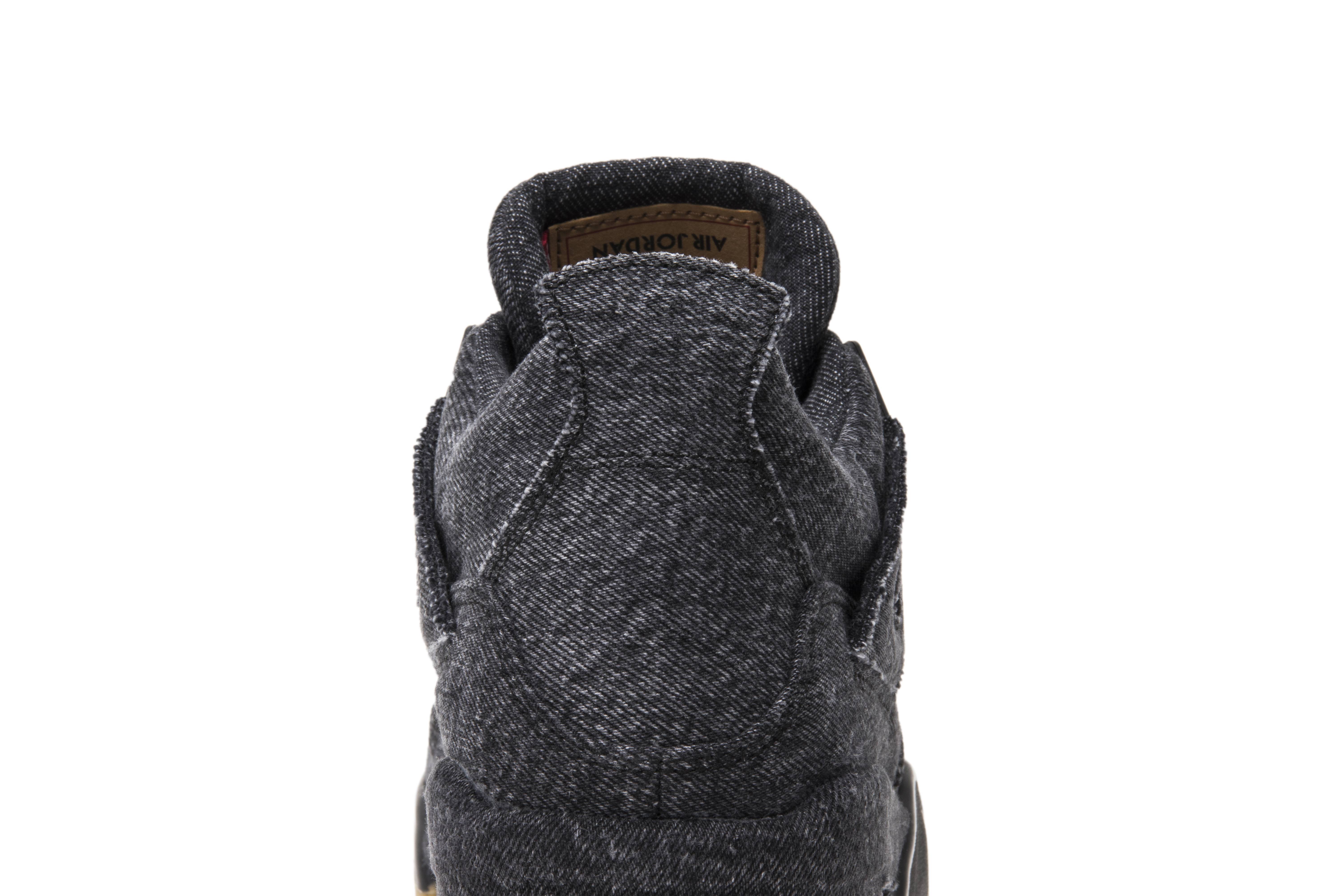 (grade school) L*v*s x air jordan 4 retro black denim (L*v*s tag) aq9103-001 nicesnk