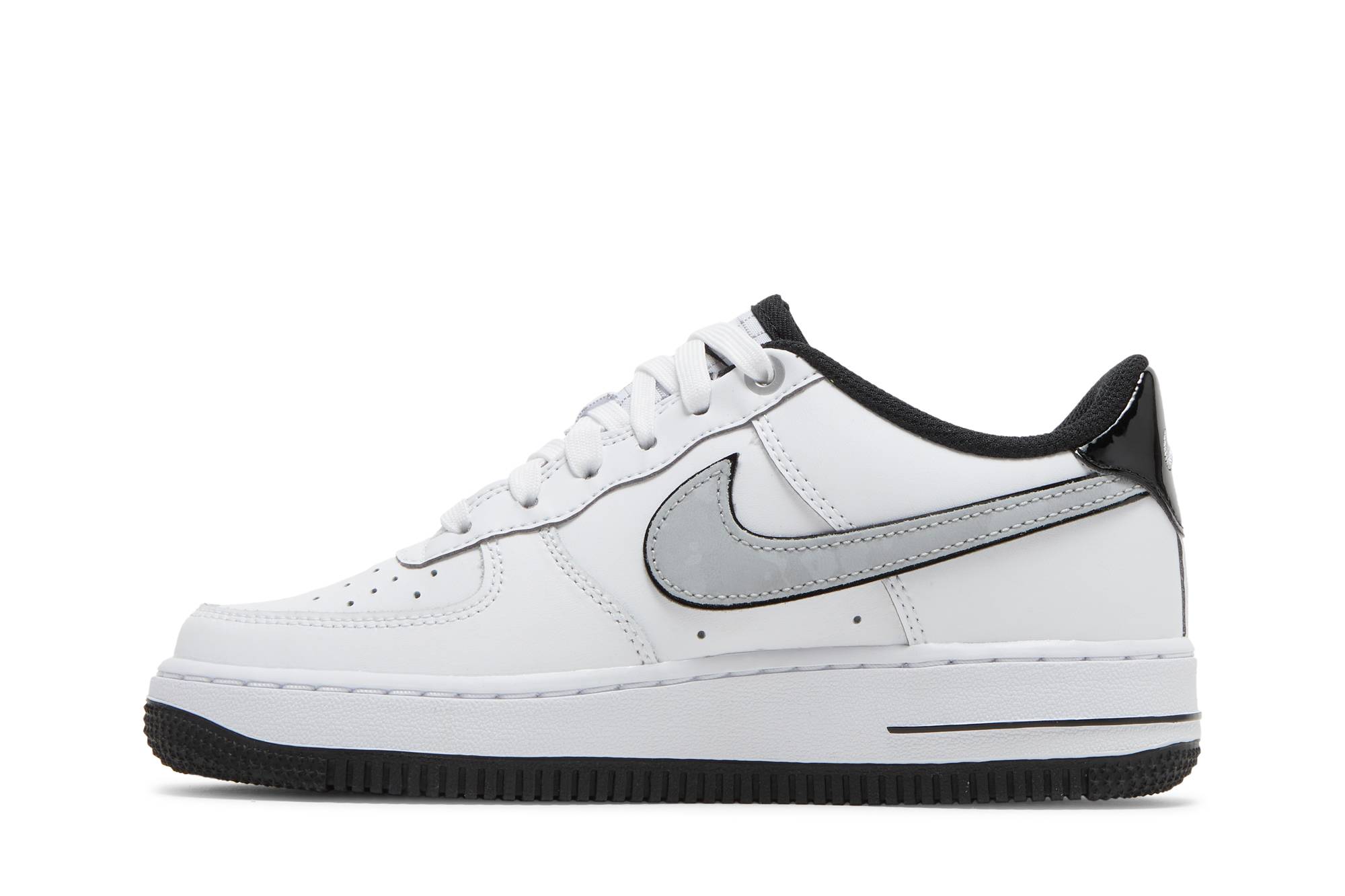 (Grade School) Nike Air Force 1 Low LV8 White Wolf Grey Black DO3809-101 Nicesnk