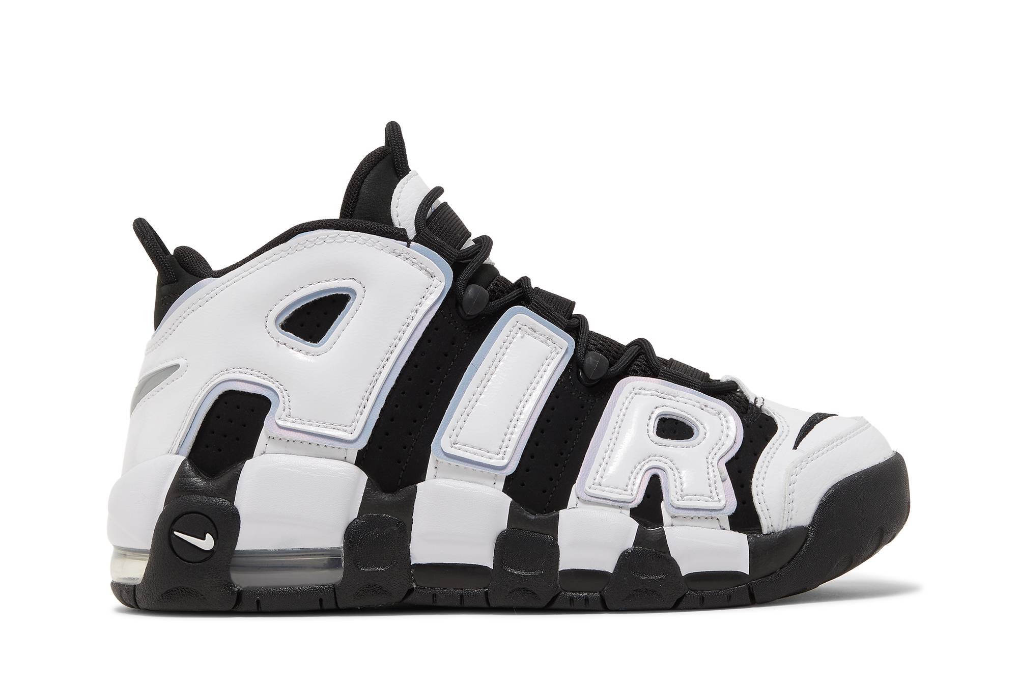 (Grade School) Nike Air More Uptempo Black Cobalt Bliss DQ6200-001 Nicesnk