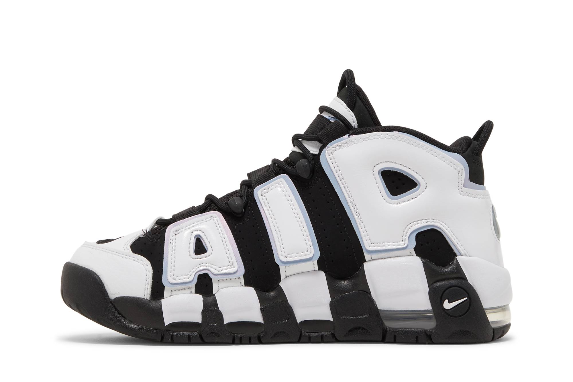 (Grade School) Nike Air More Uptempo Black Cobalt Bliss DQ6200-001 Nicesnk