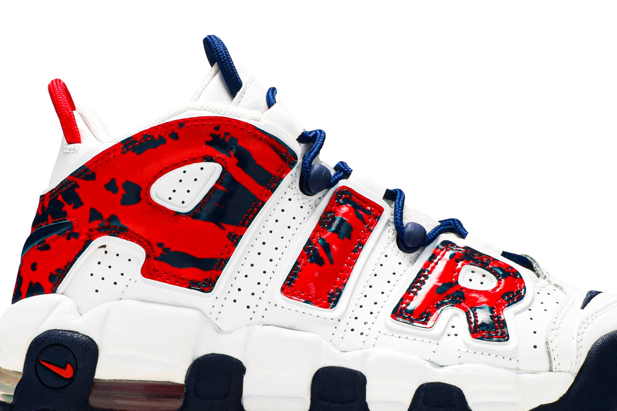 (Grade School) Nike Air More Uptempo ‘White Blue Red Camo’ CZ7885-100