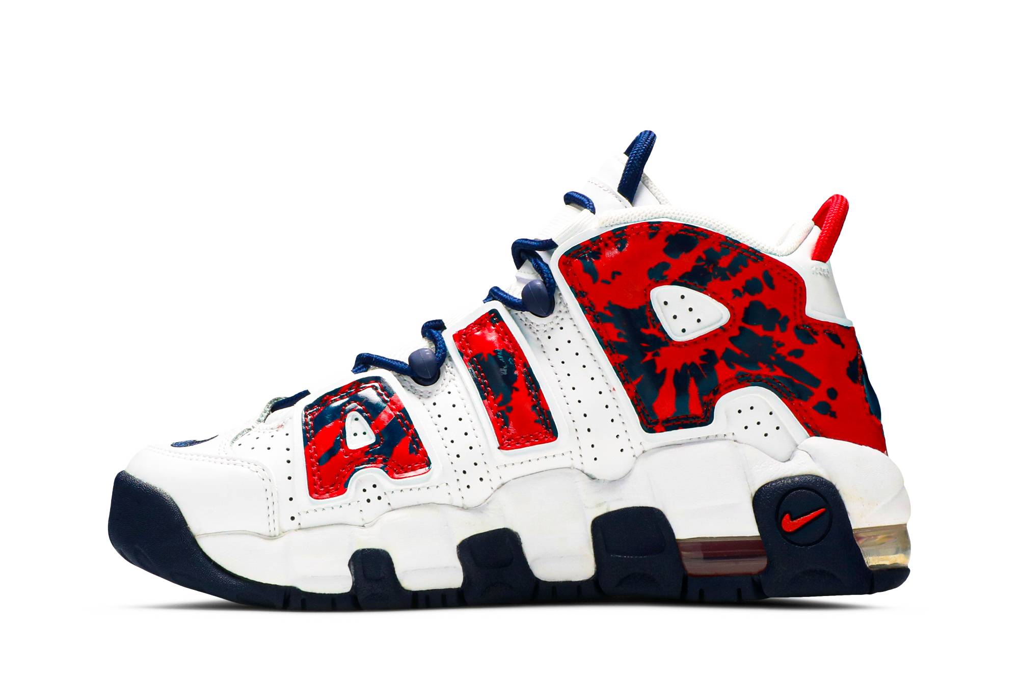 (Grade School) Nike Air More Uptempo ‘White Blue Red Camo’ CZ7885-100
