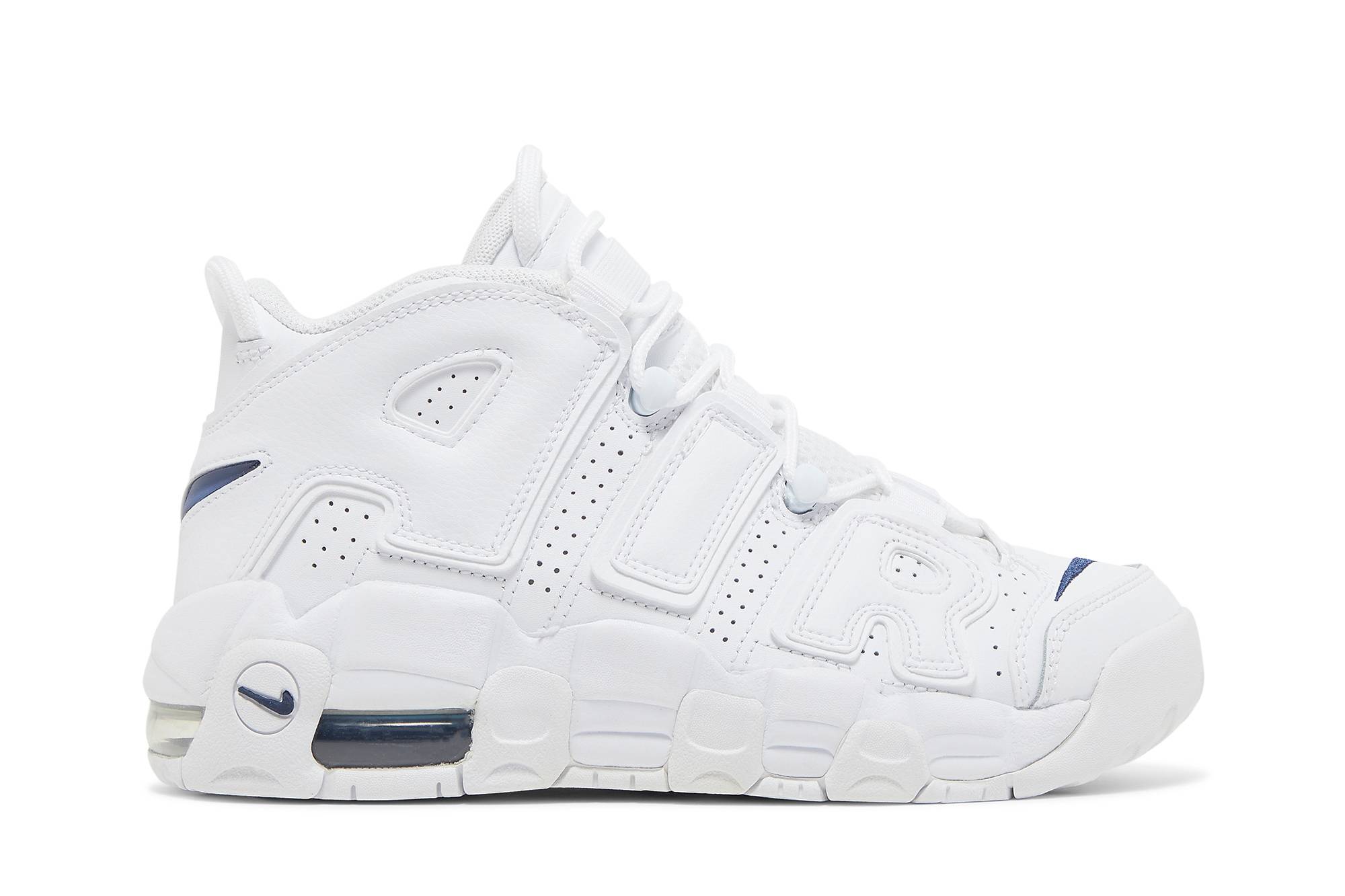 (Grade School) Nike Air More Uptempo White Midnight Navy DH9719-100 Nicesnk