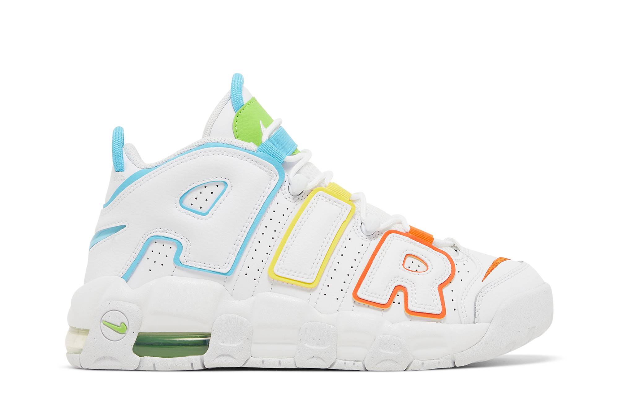 (Grade School) Nike Air More Uptempo White Rainbow FJ4624-100 Nicesnk