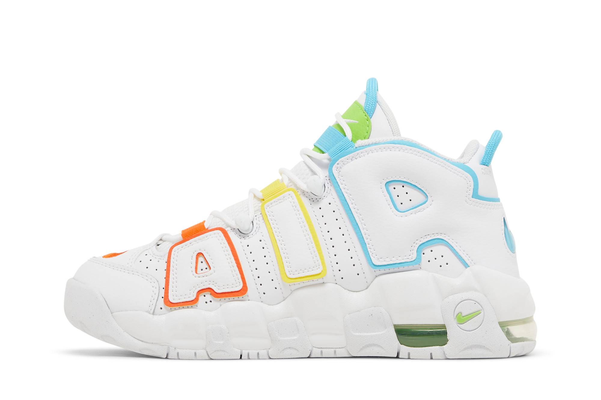 (Grade School) Nike Air More Uptempo White Rainbow FJ4624-100 Nicesnk