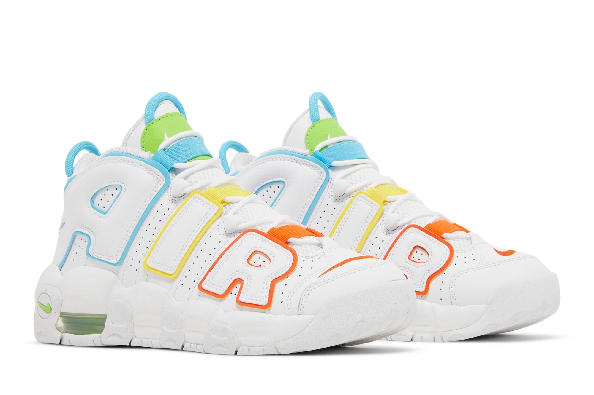 (Grade School) Nike Air More Uptempo White Rainbow FJ4624-100 Nicesnk