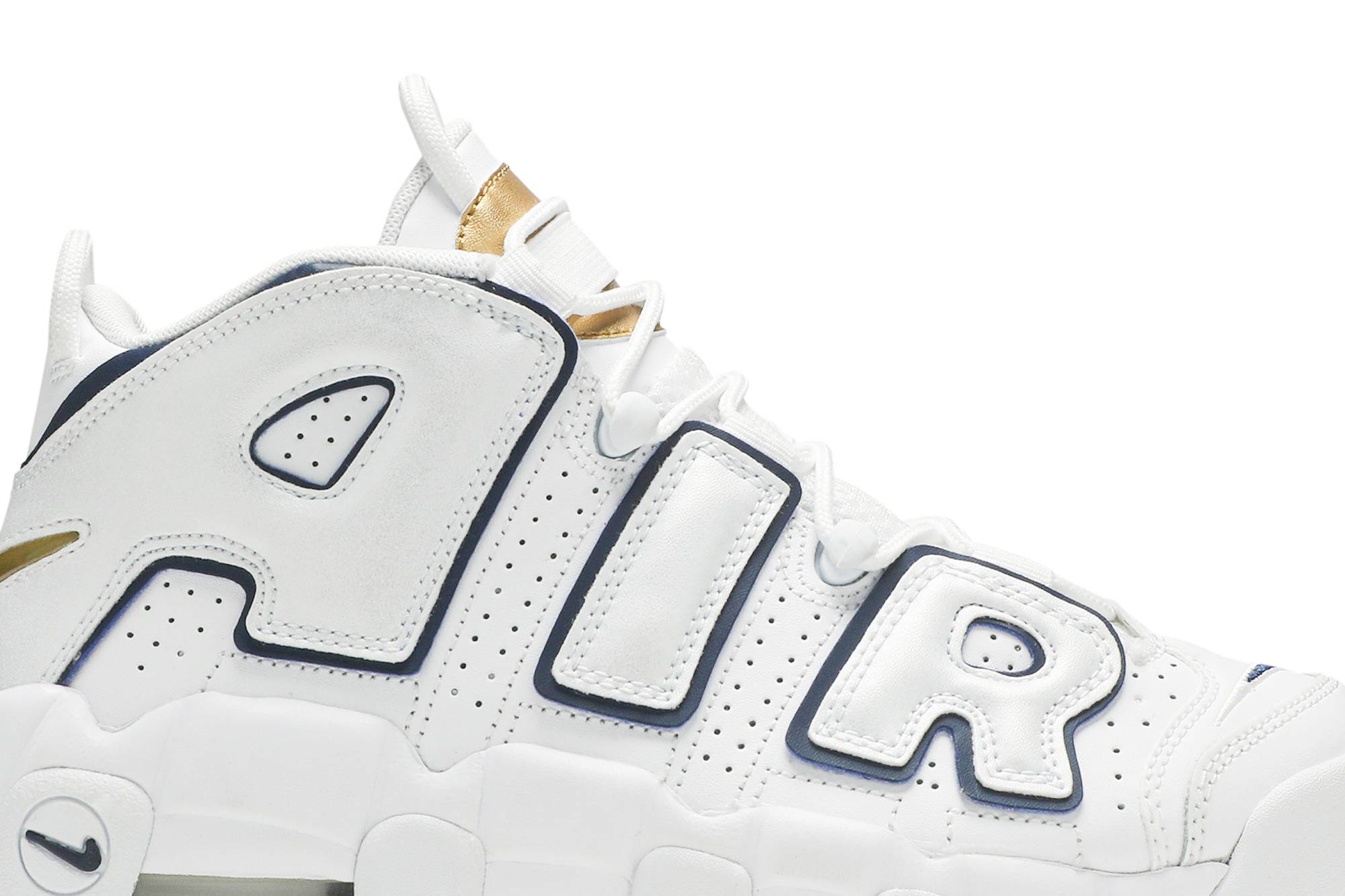 (Grade School) Nike Air More Uptempo White Midnight Navy 415082-109