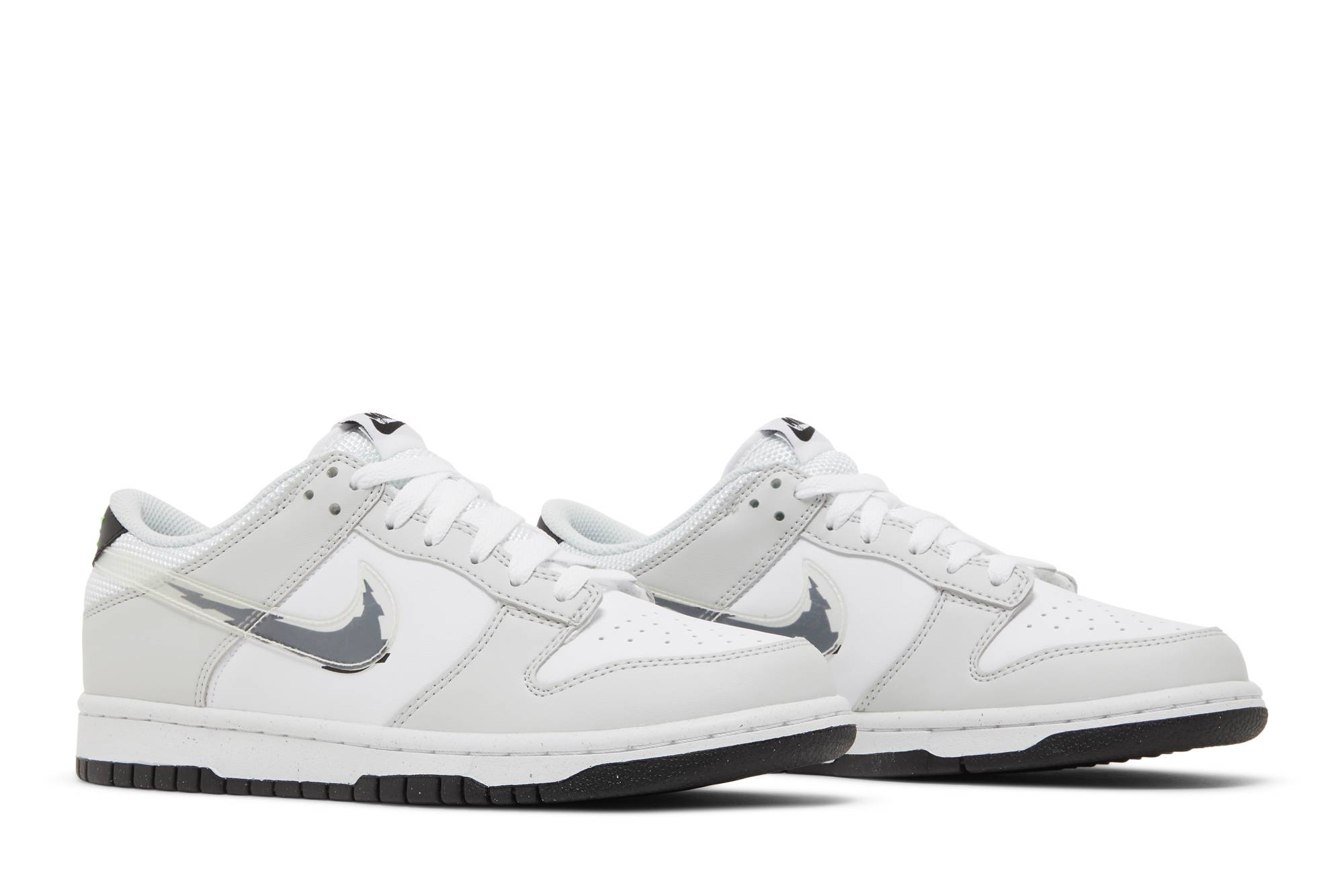 (Grade School) Nike Dunk Low Glitch Swoosh DV3033-001 Nicesnk