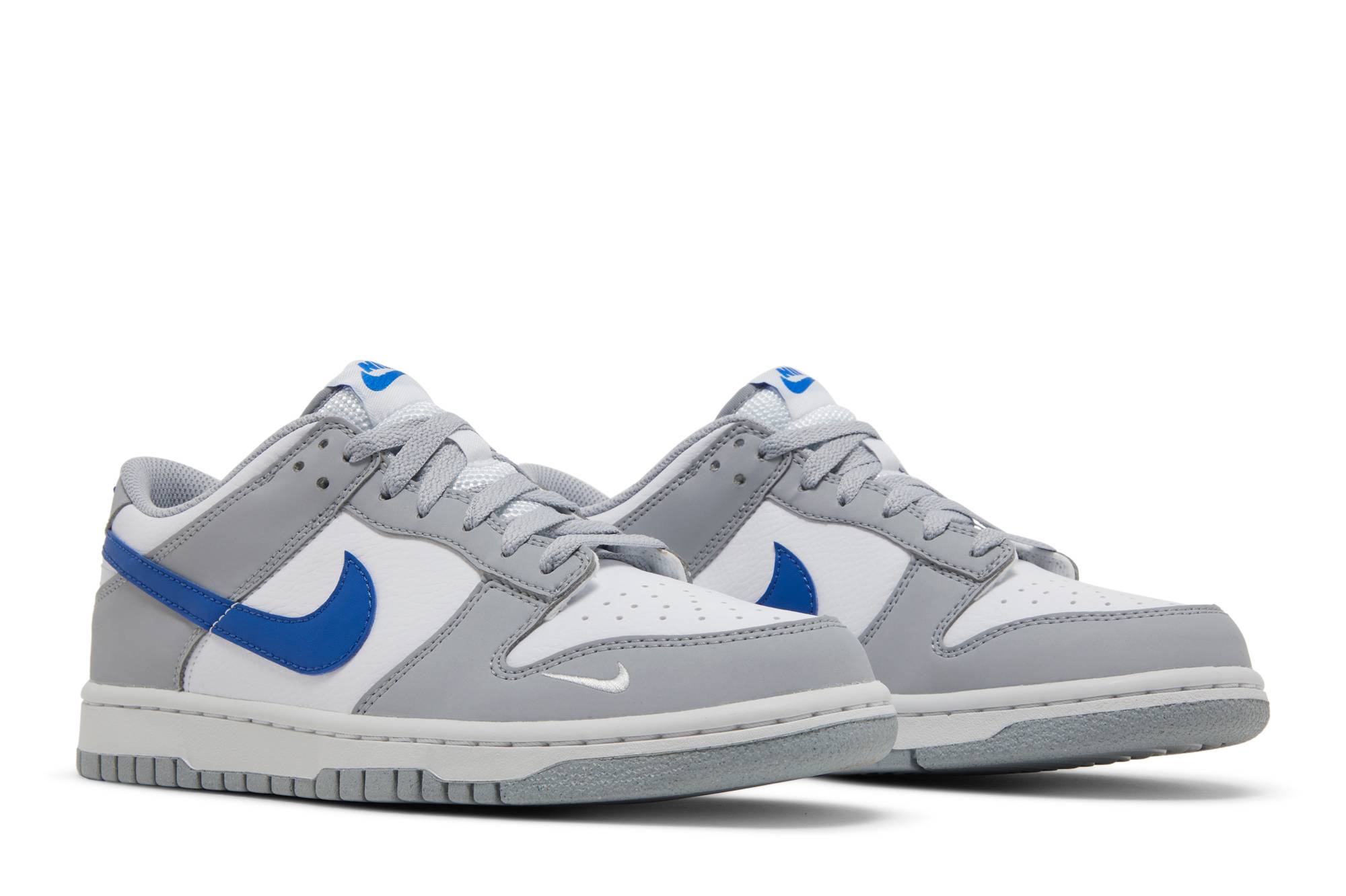 (Grade School) Nike Dunk Low Wolf Grey Royal FN3878-001 Nicesnk