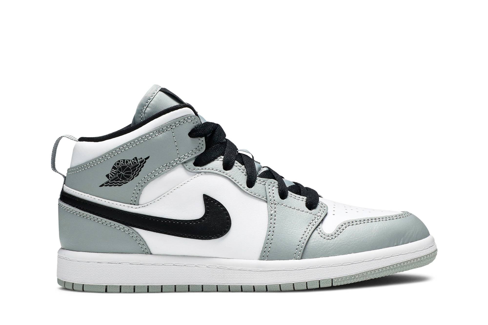 (Preschool) Air Jordan 1 Mid Light Smoke Grey 640734-092 Nicesnk
