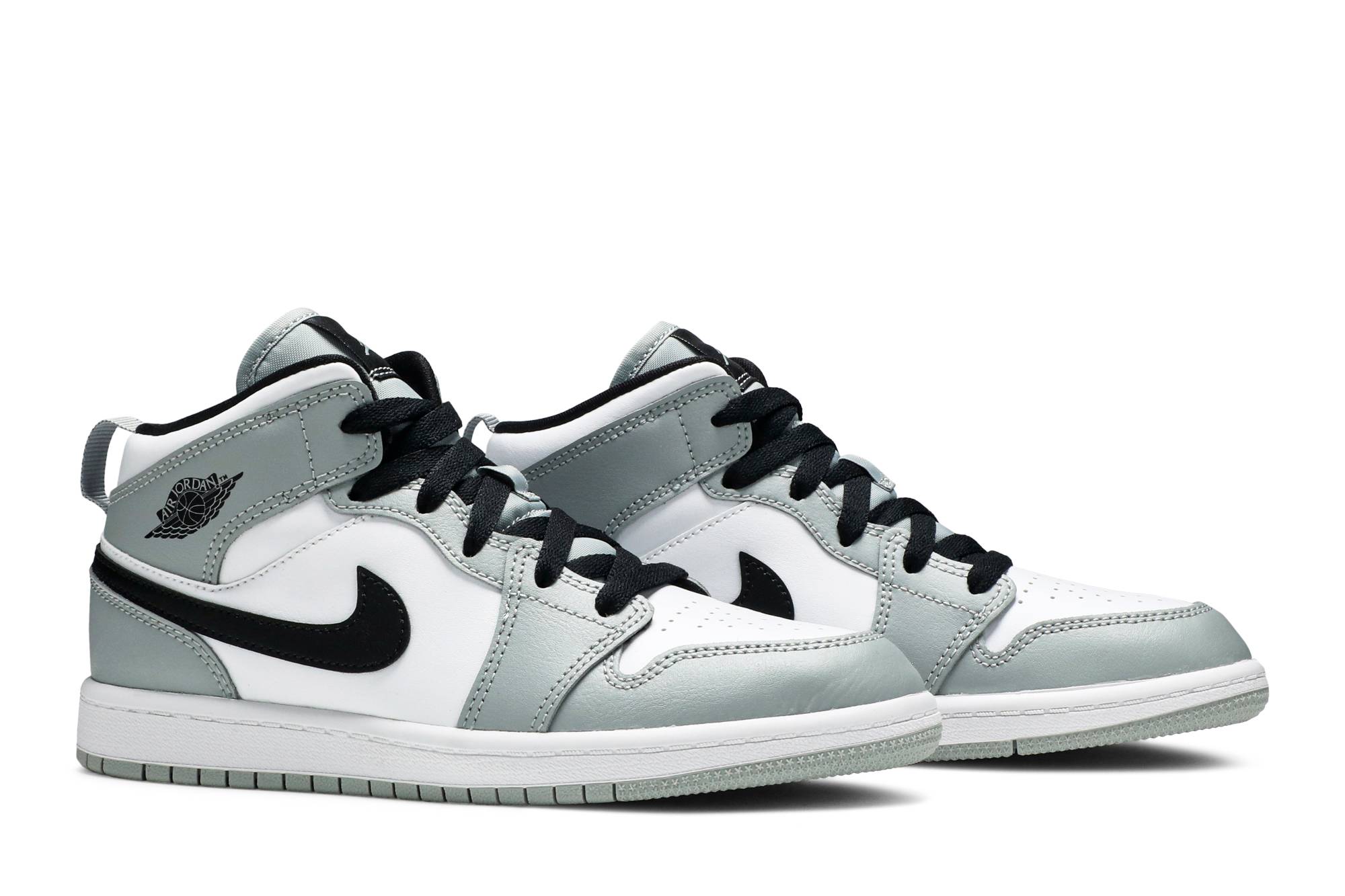 (Preschool) Air Jordan 1 Mid Light Smoke Grey 640734-092 Nicesnk