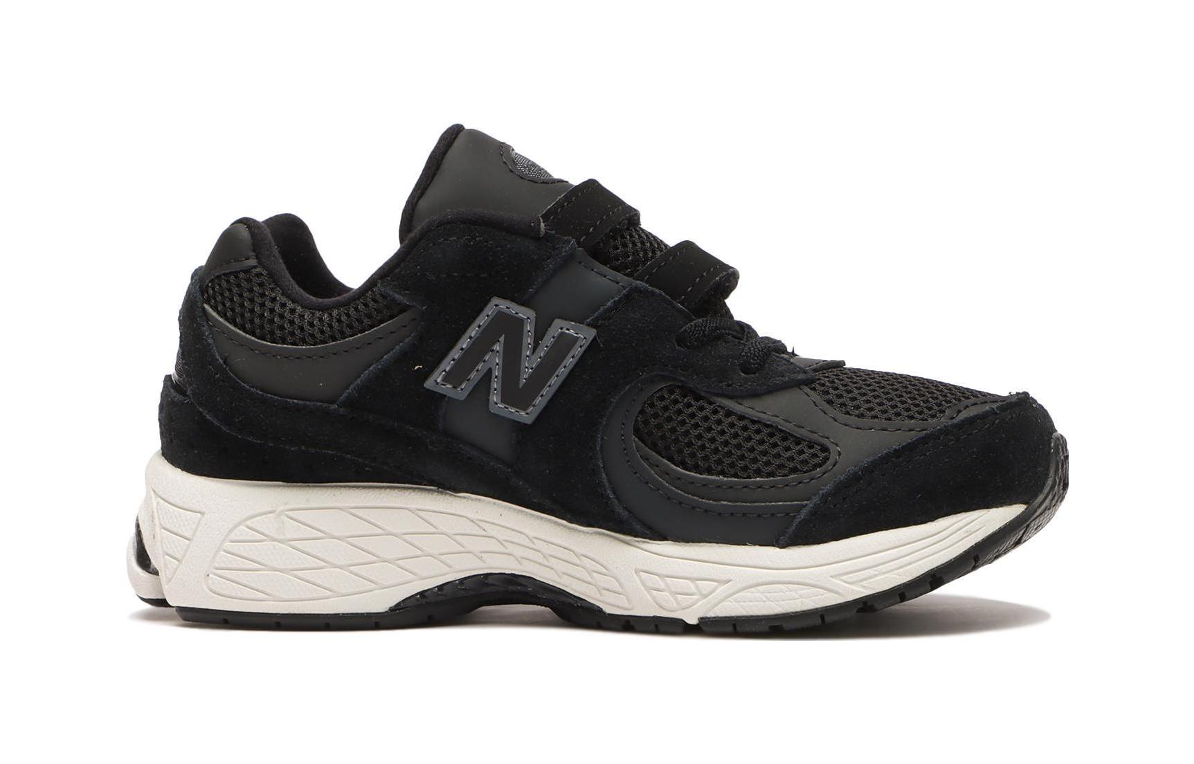 (Preschool) New Balance 2002R Hook & Loop Black White PV2002BK Nicesnk