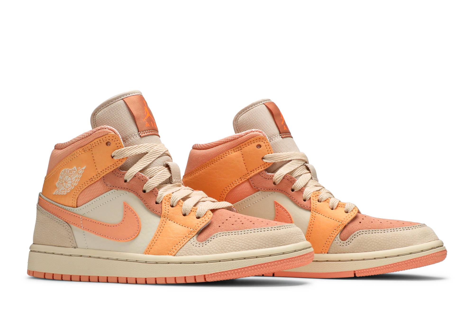 (Women) Air Jordan 1 Mid Apricot DH4270-800 Nicesnk