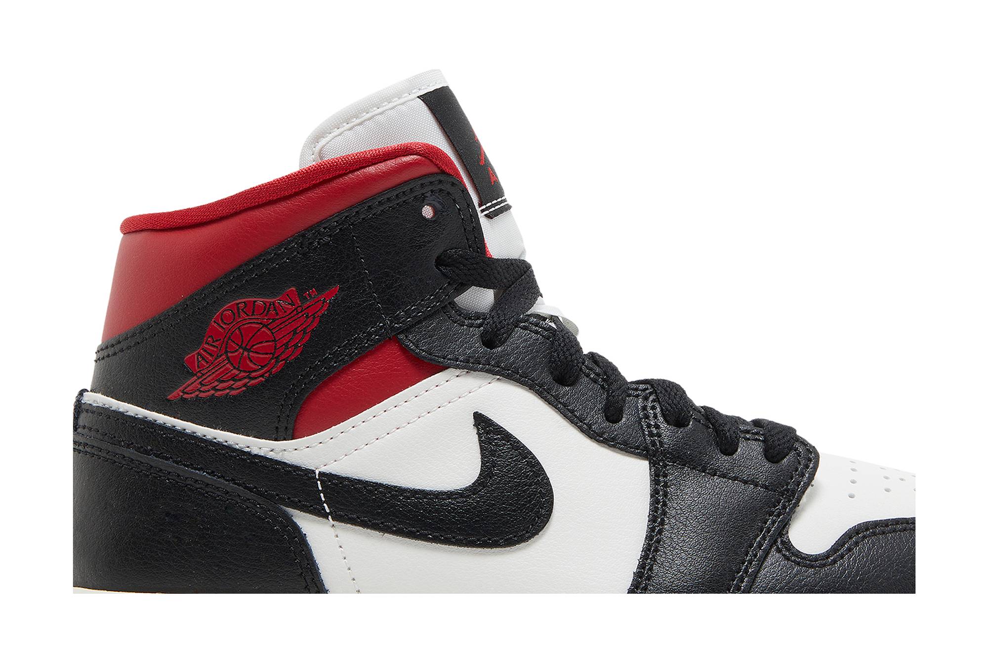 (Women) Air Jordan 1 Mid ‘Black Sail Gym Red’ BQ6472-061