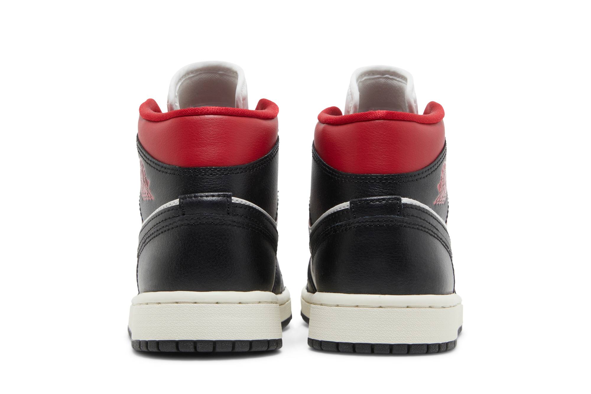 (Women) Air Jordan 1 Mid ‘Black Sail Gym Red’ BQ6472-061