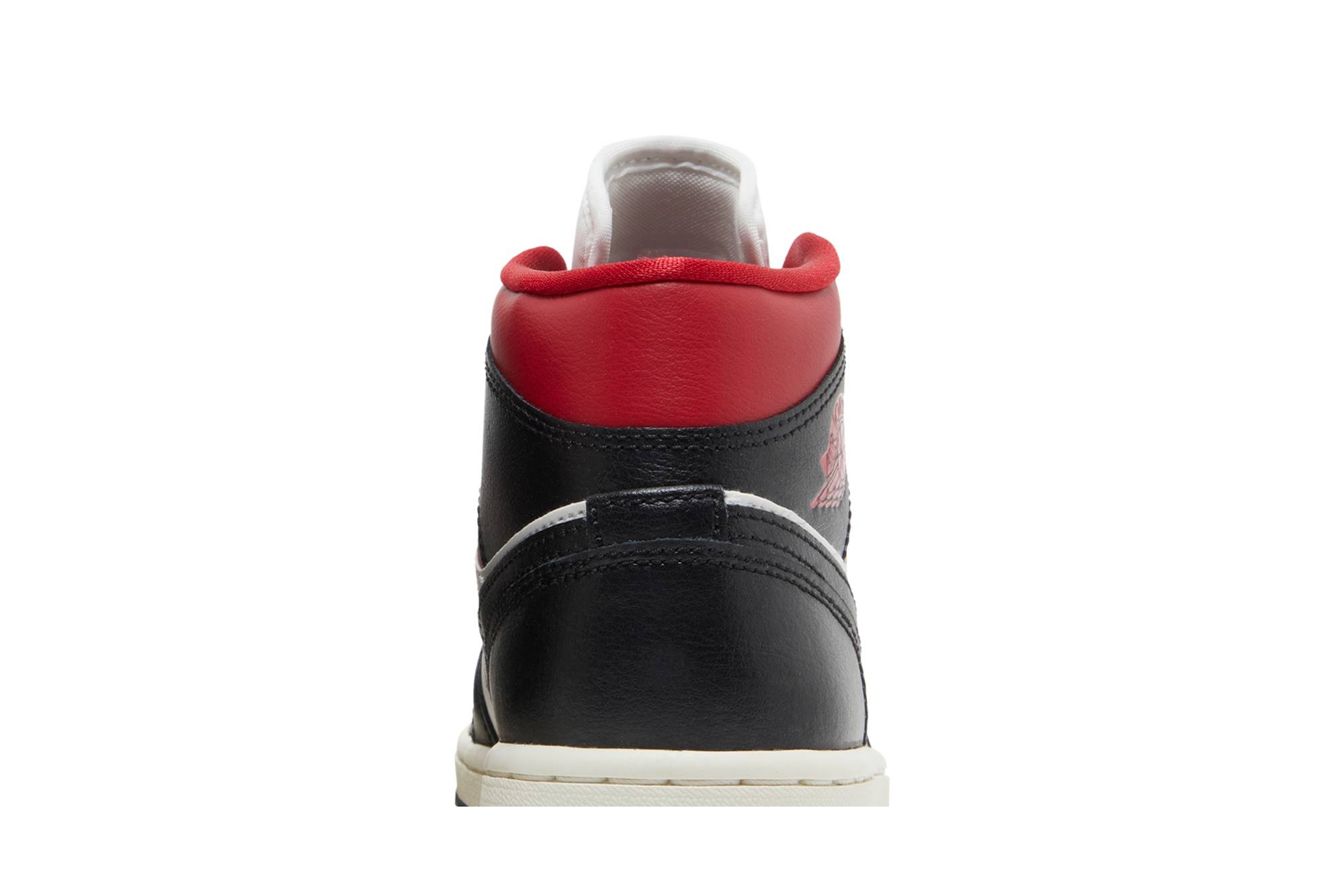 (Women) Air Jordan 1 Mid ‘Black Sail Gym Red’ BQ6472-061
