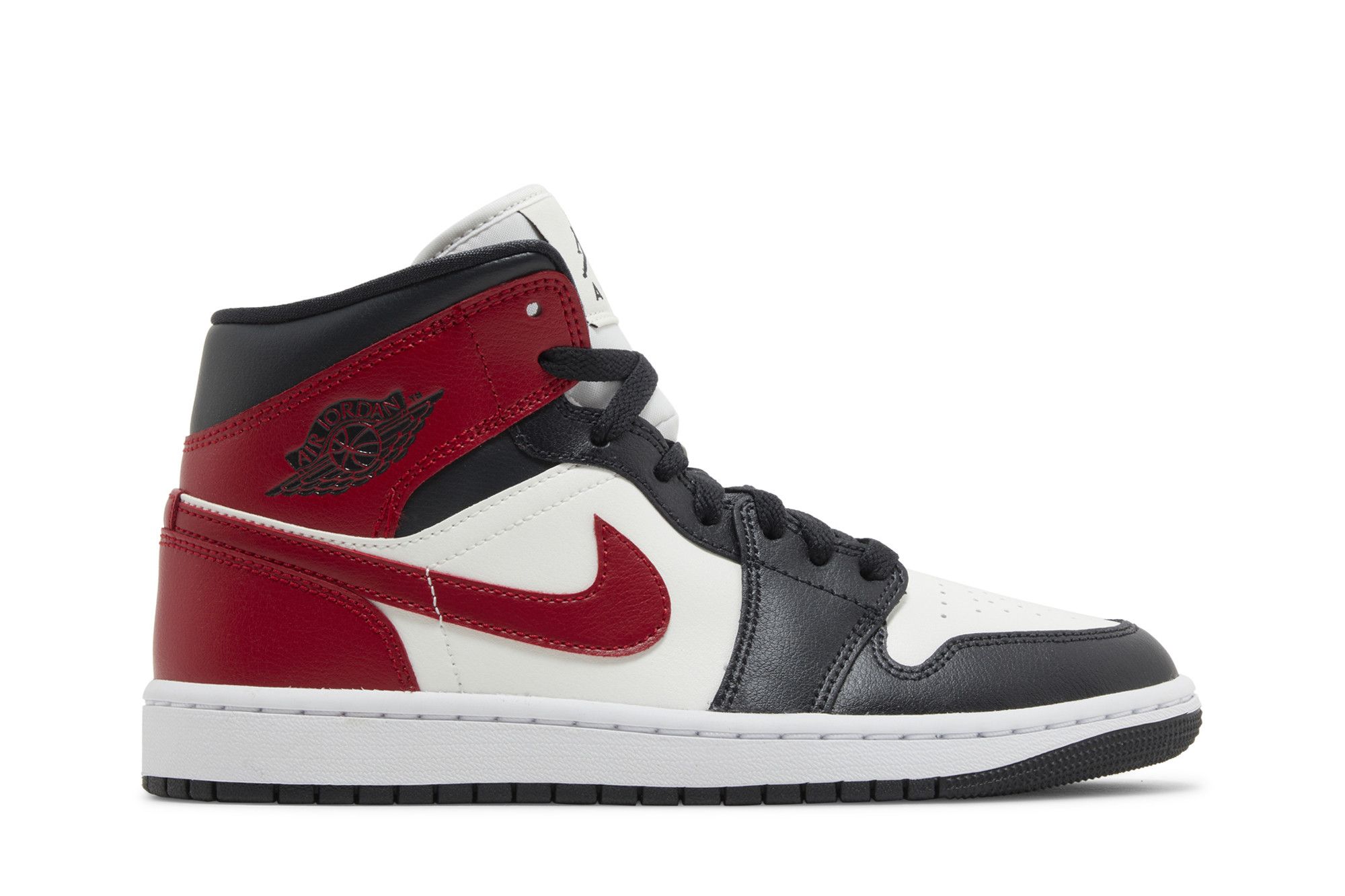 (Women) Air Jordan 1 Mid ‘Black Toe’ BQ6472-160