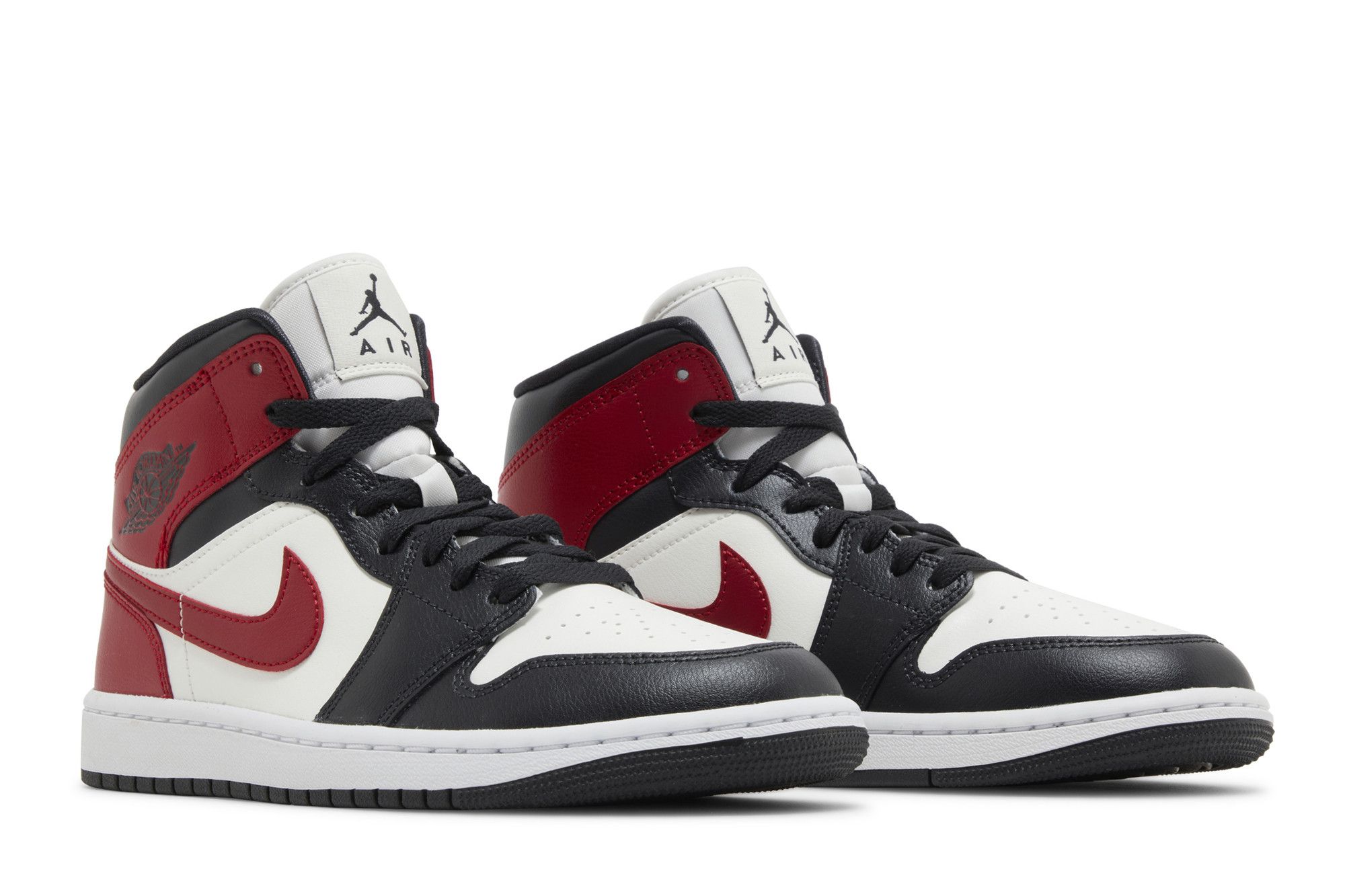 (Women) Air Jordan 1 Mid ‘Black Toe’ BQ6472-160