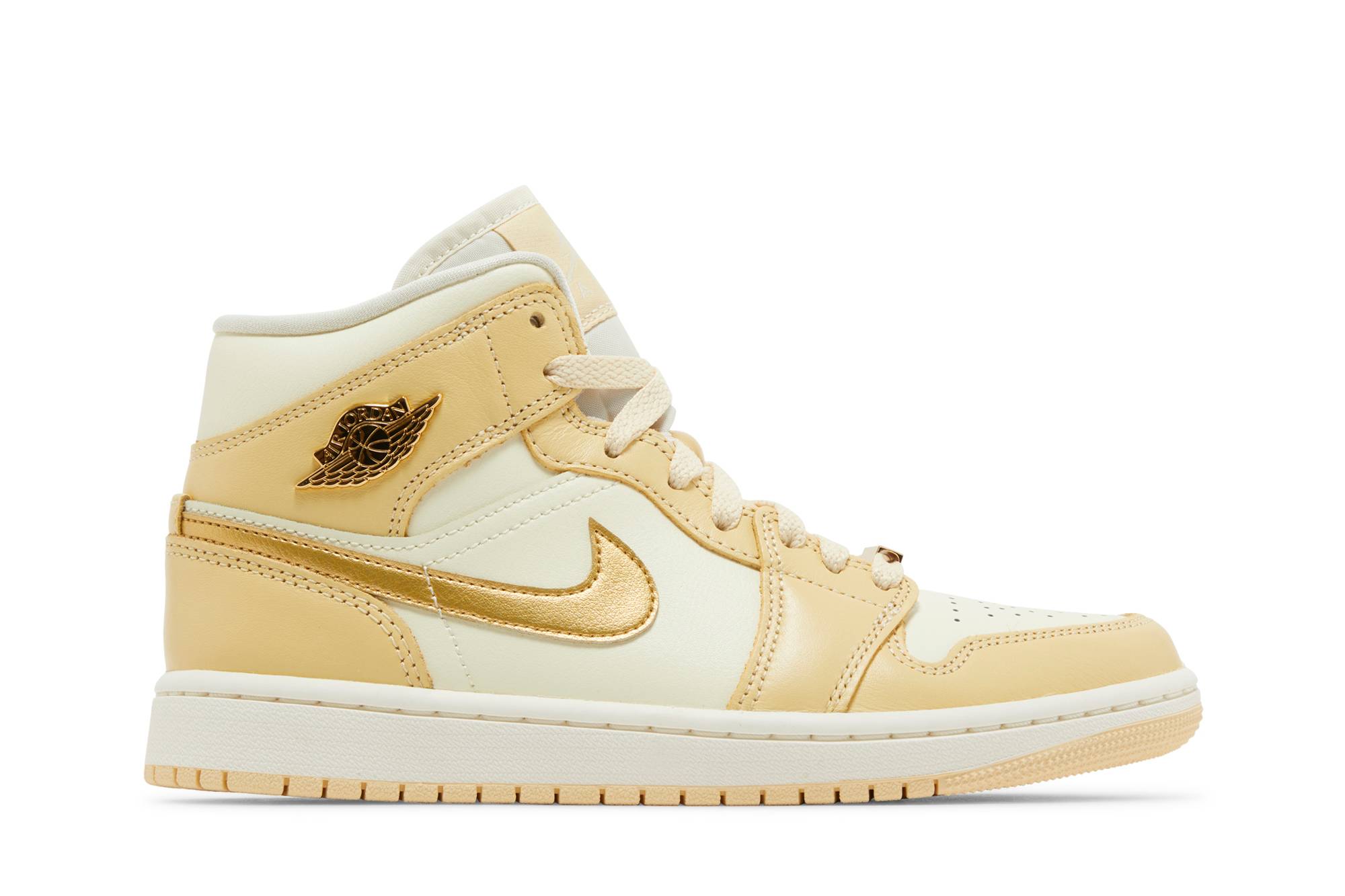 (Women) Air Jordan 1 Mid ‘Pale Vanilla Gold’ FB9892-200