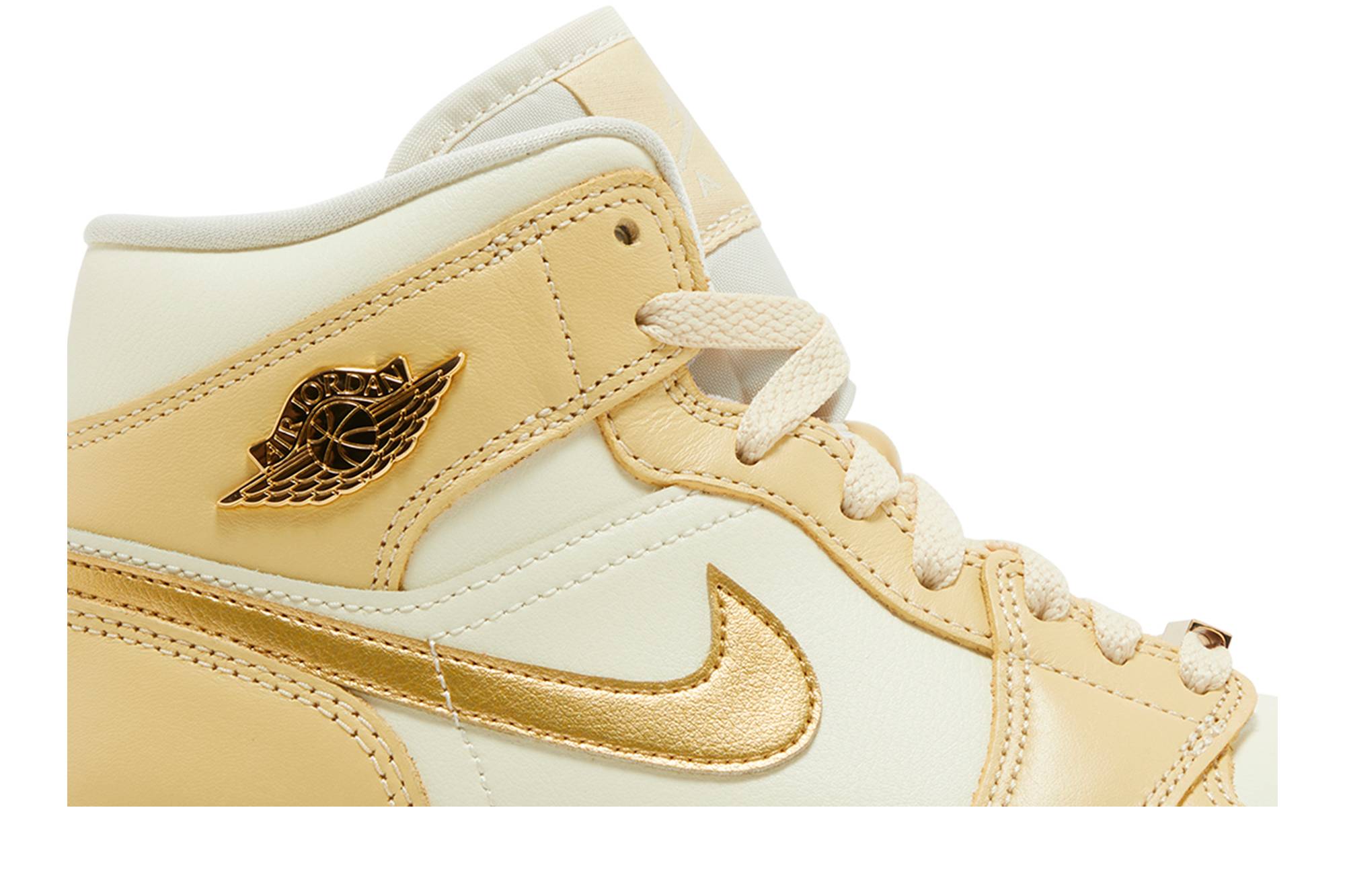 (Women) Air Jordan 1 Mid ‘Pale Vanilla Gold’ FB9892-200