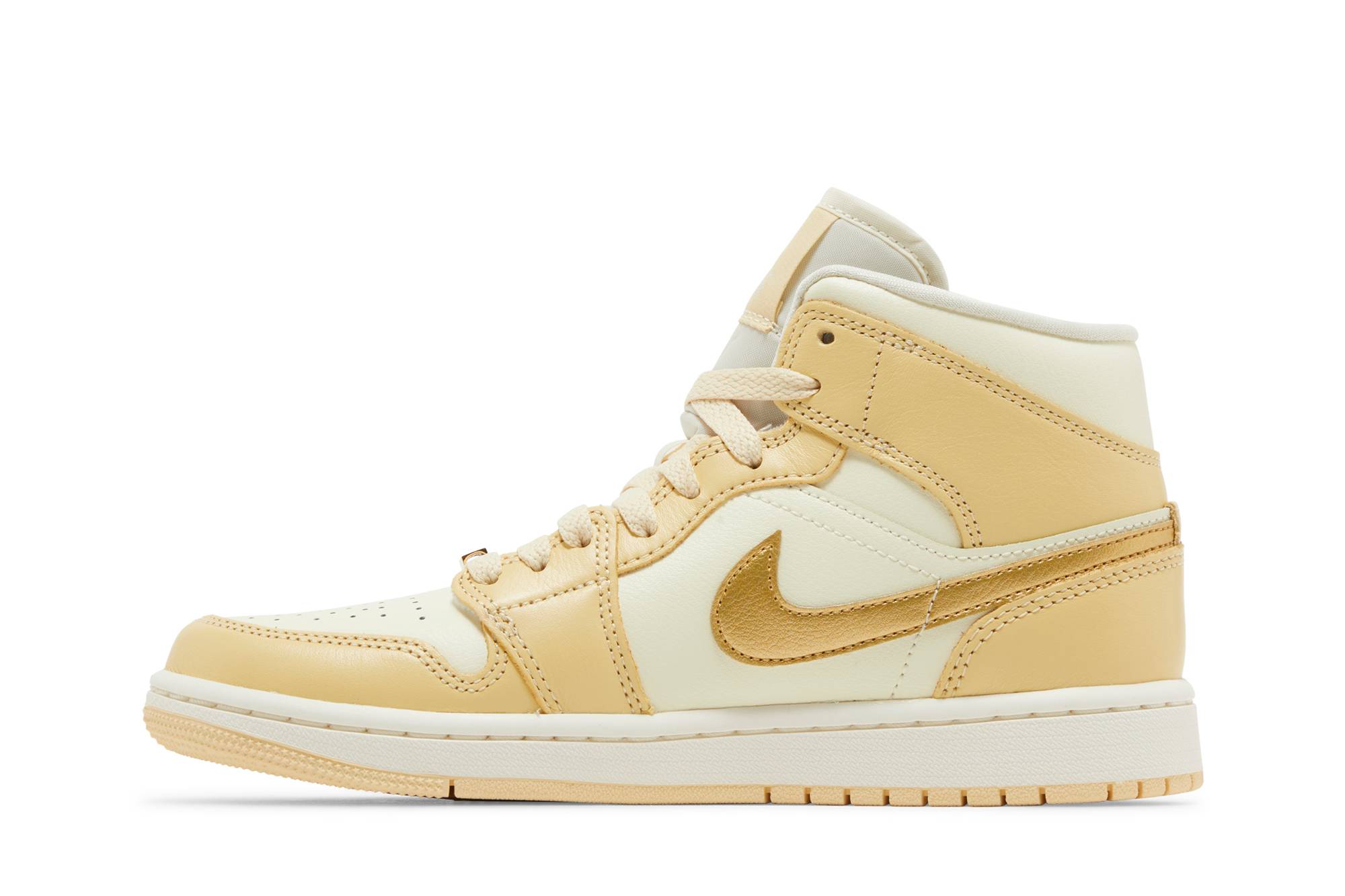 (Women) Air Jordan 1 Mid ‘Pale Vanilla Gold’ FB9892-200